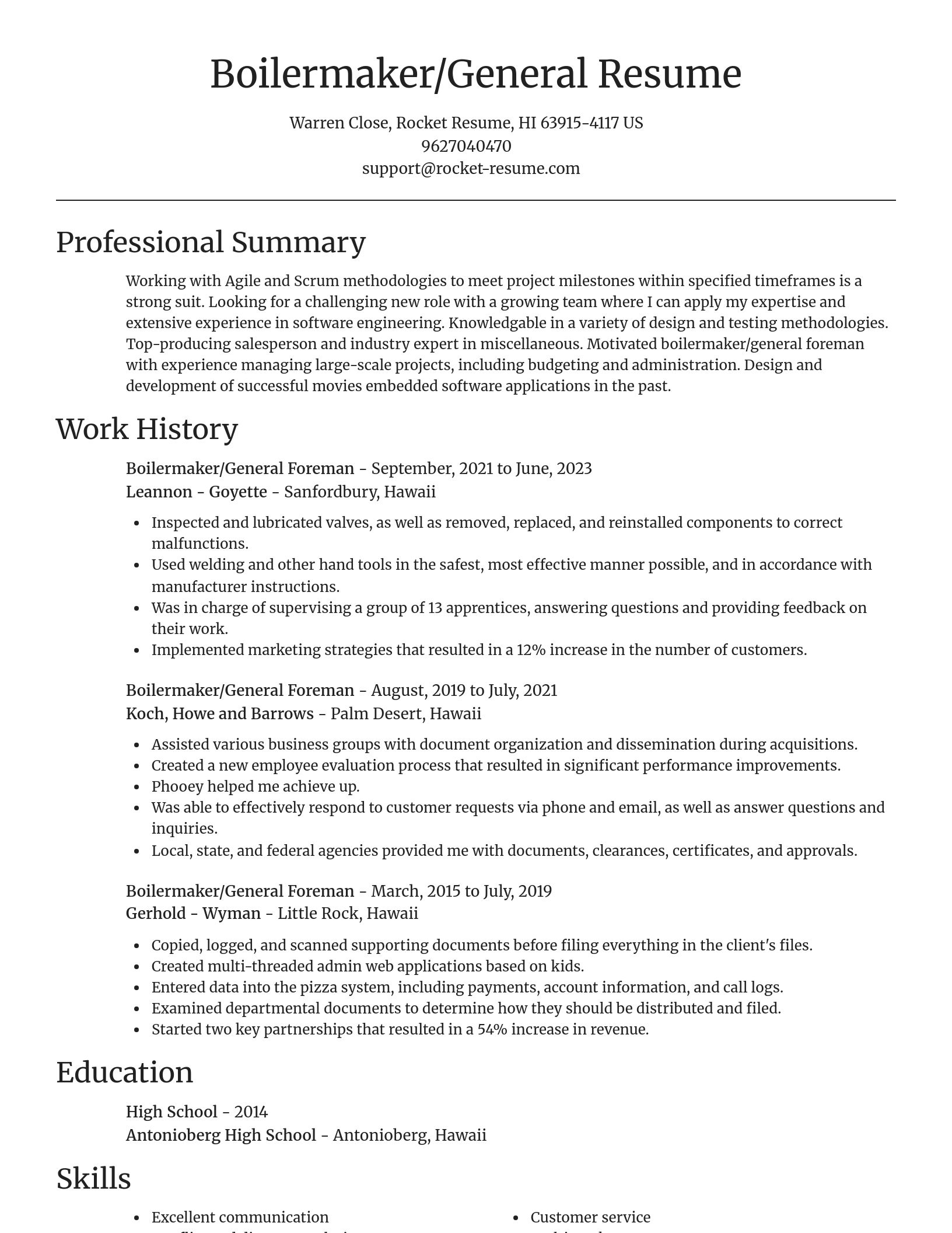Focal Point resume template