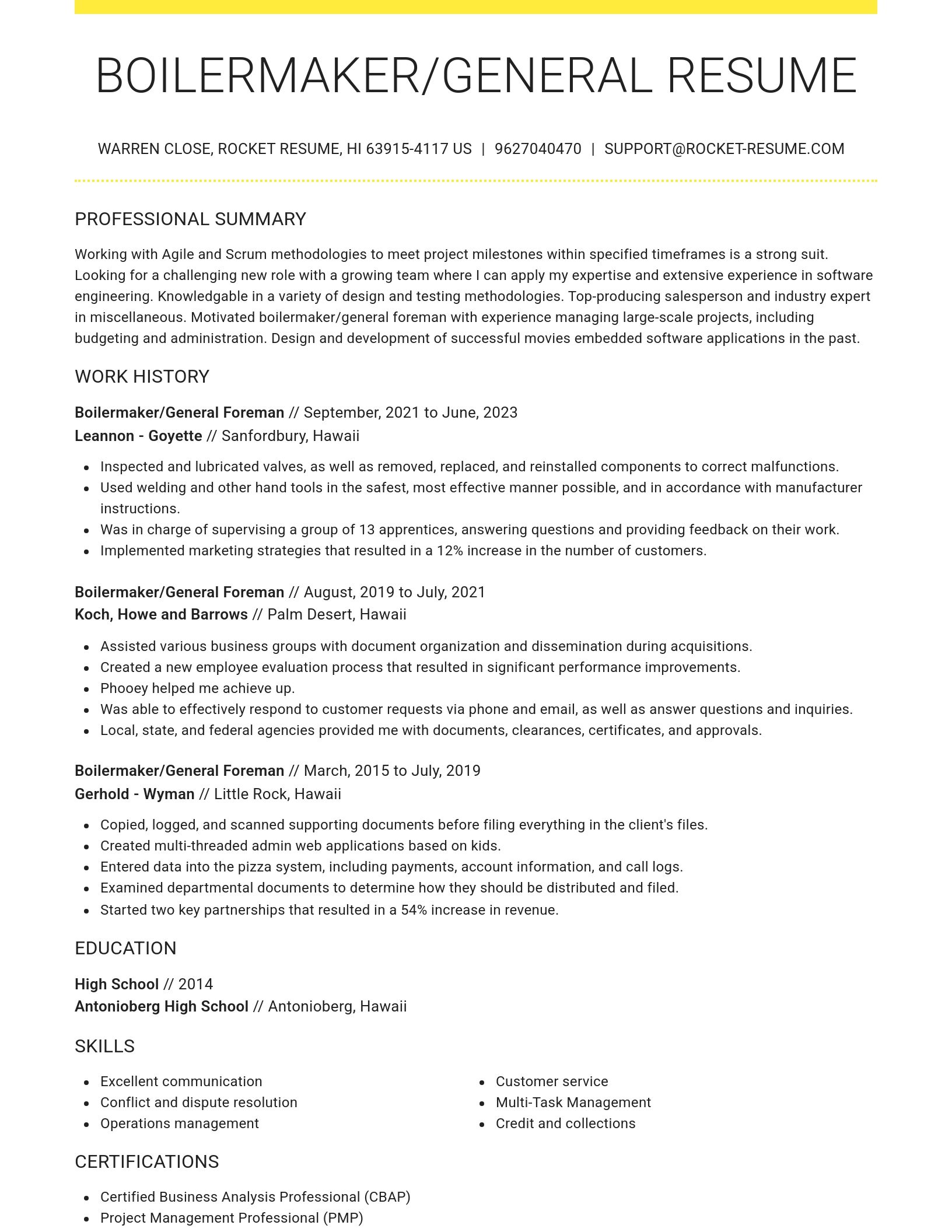 Grand resume template