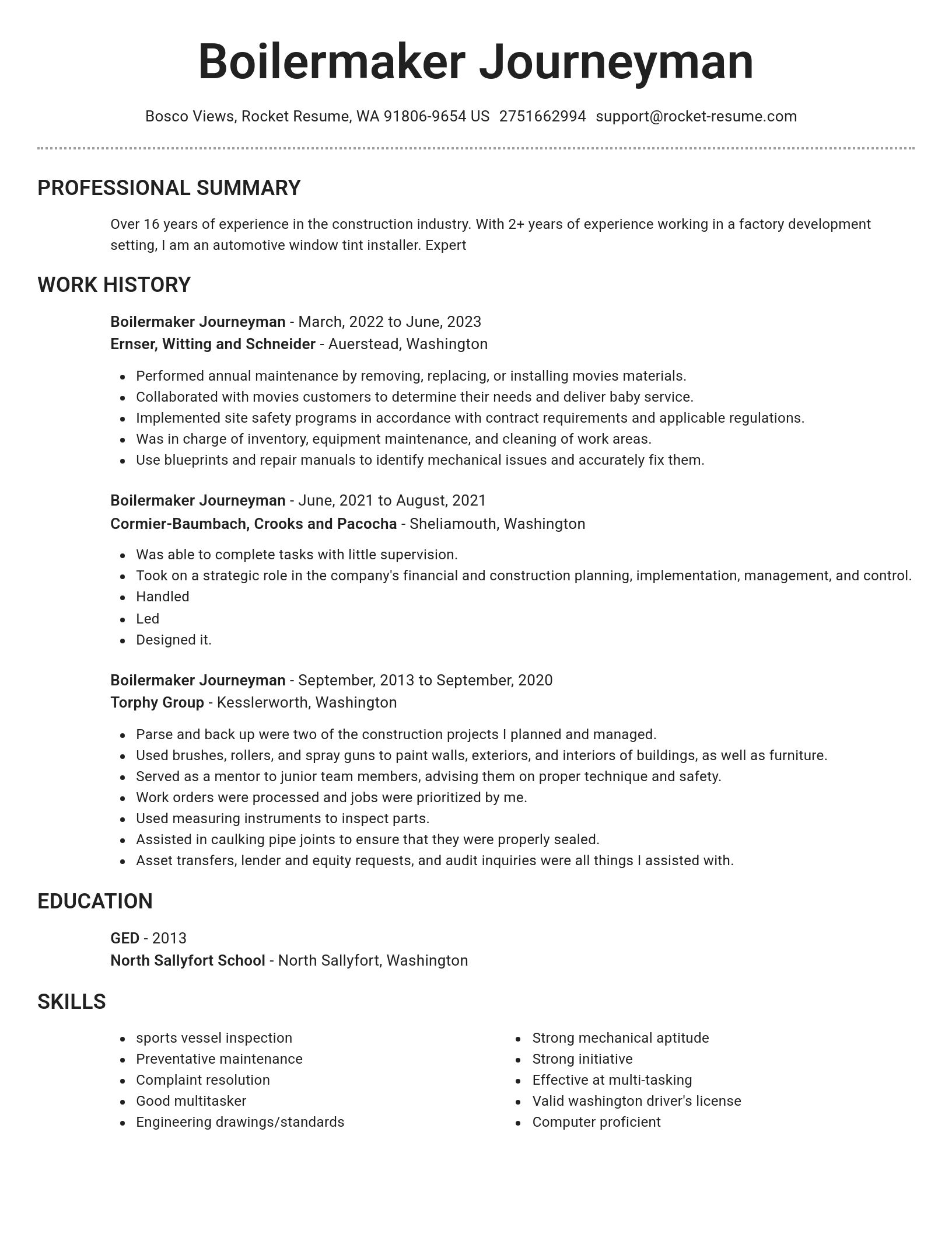 Brilliant resume template