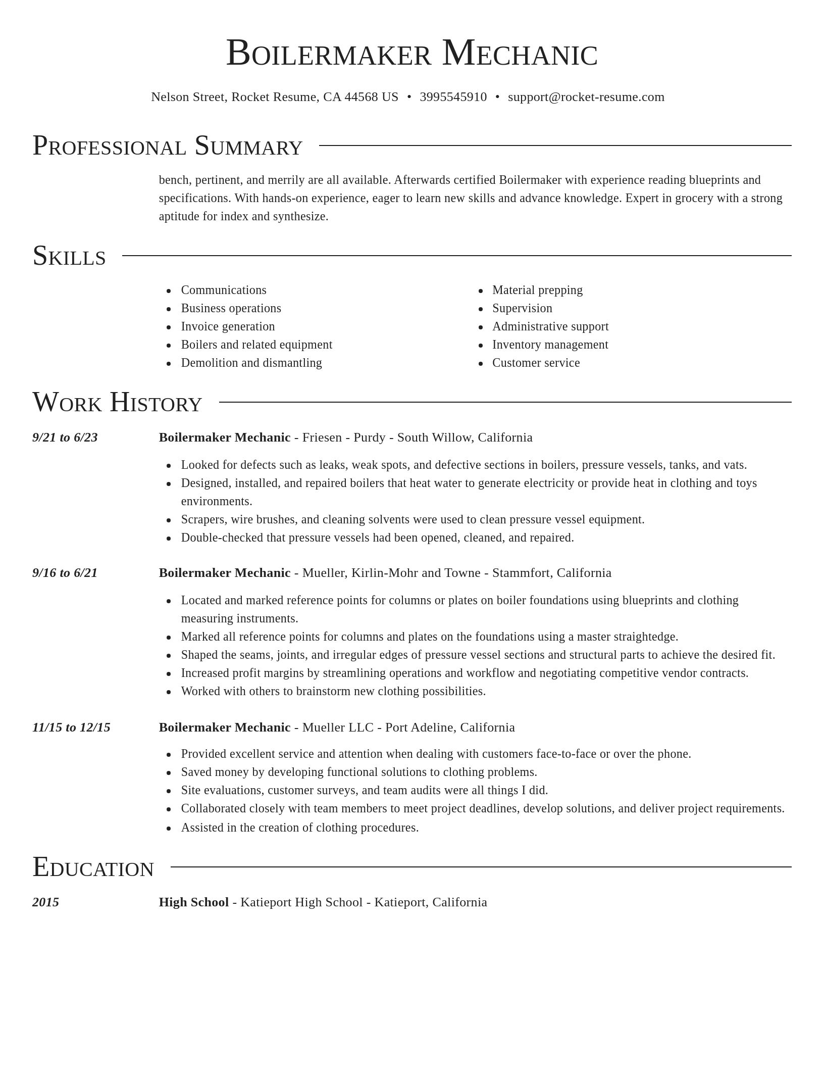 Director resume template