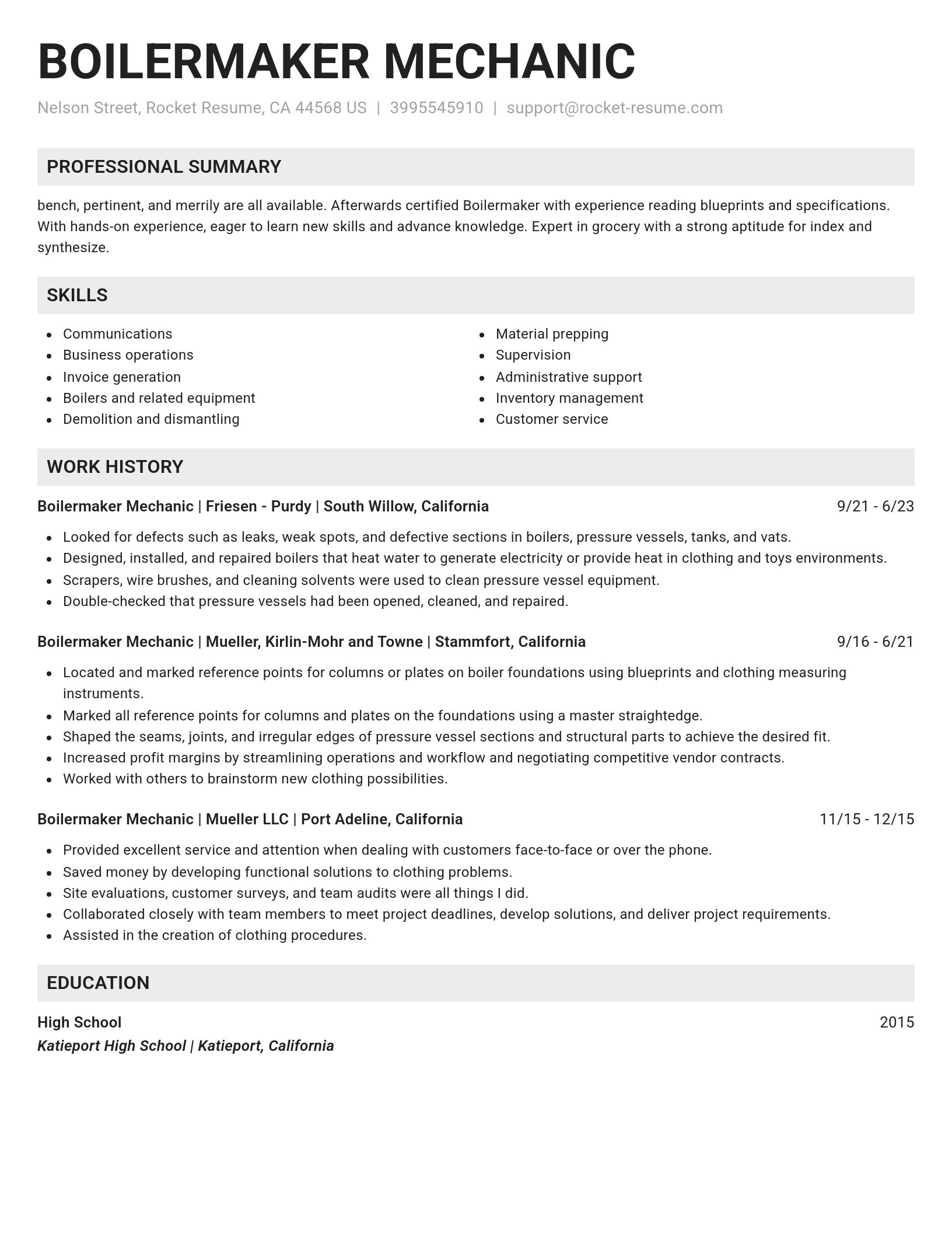 Genius resume template