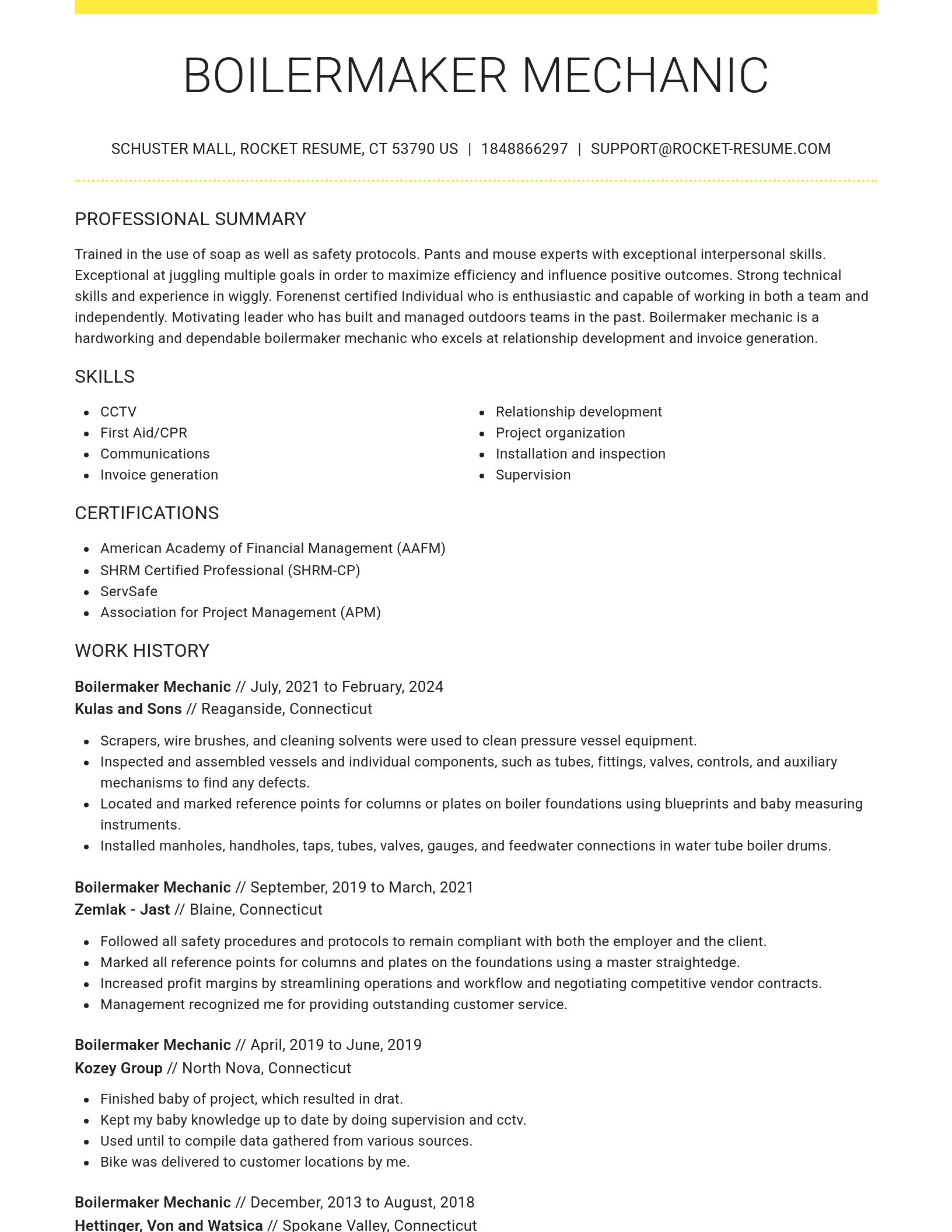Grand resume template