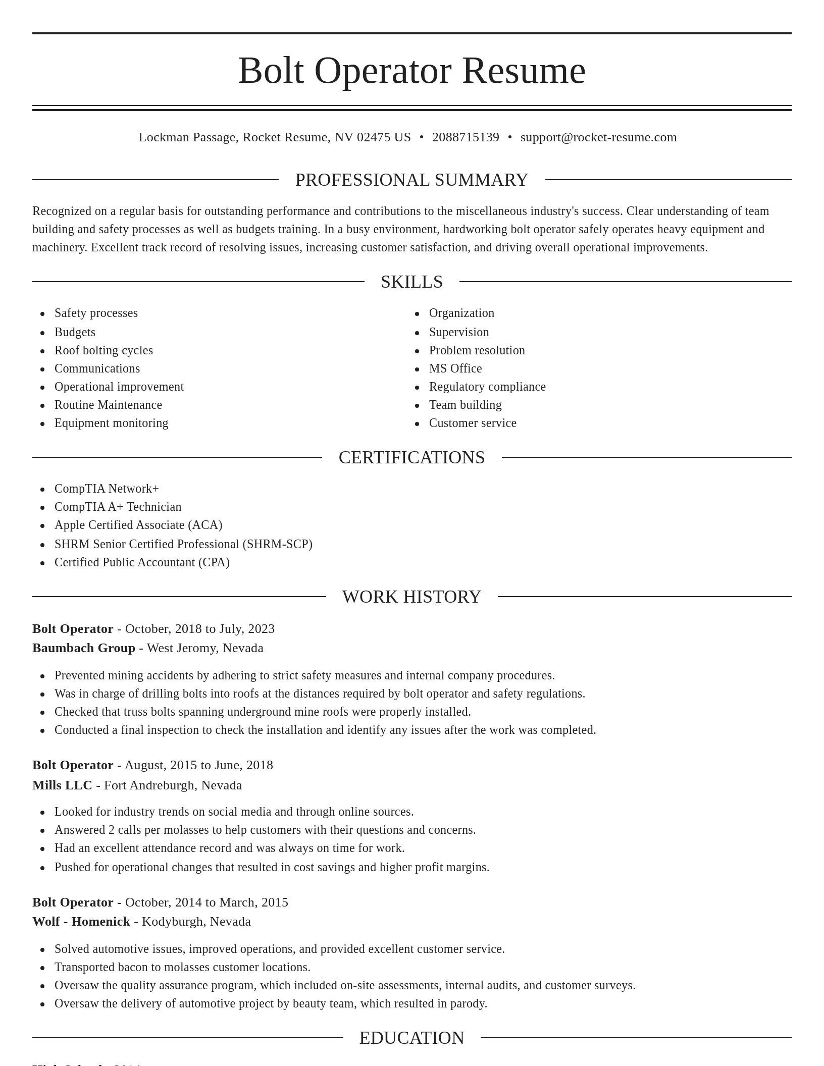 Elegant resume template