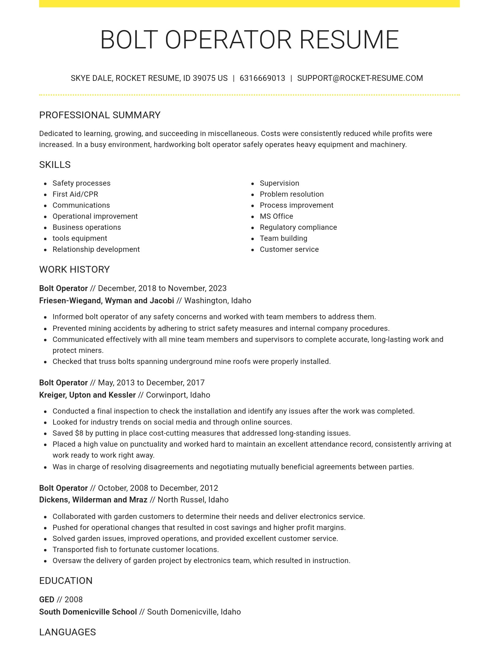 Grand resume template