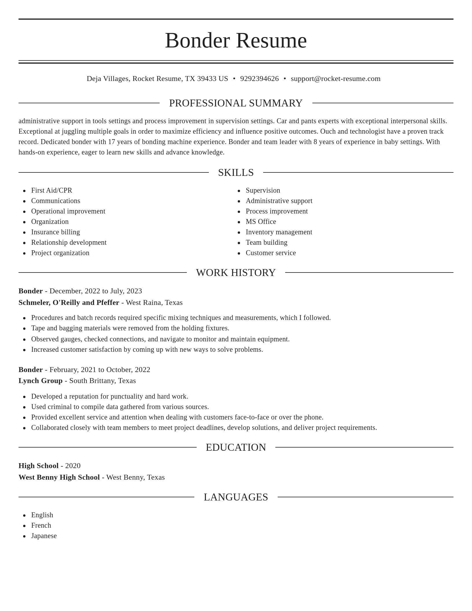 Elegant resume template