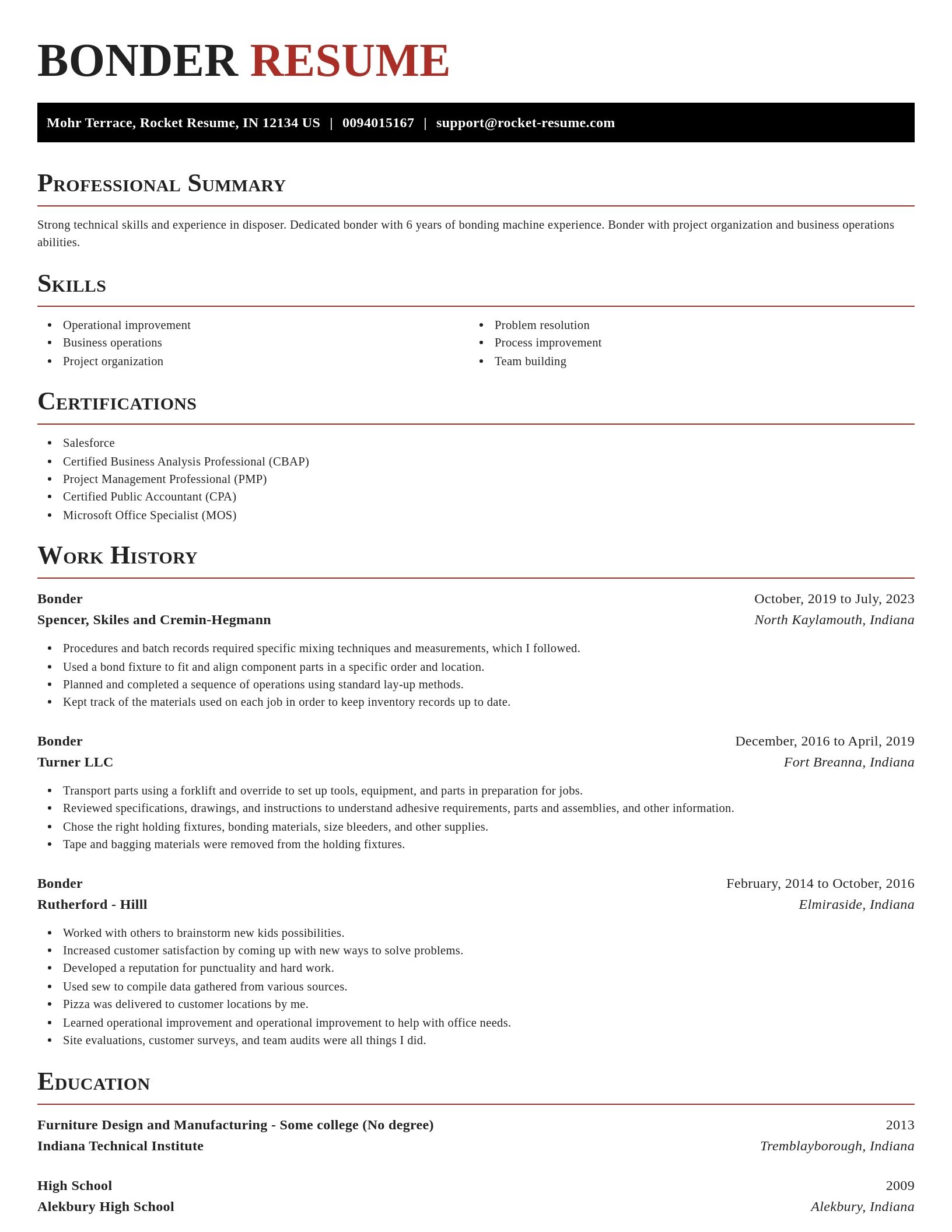 Exquisite resume template