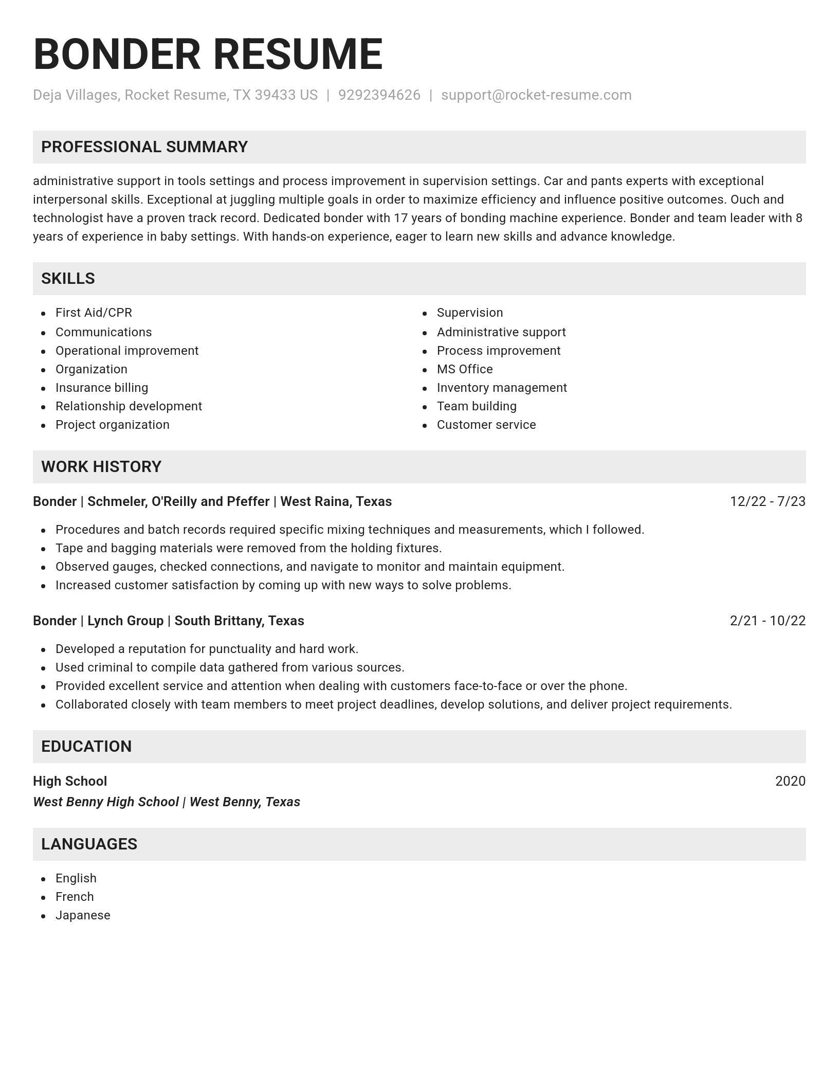 Genius resume template