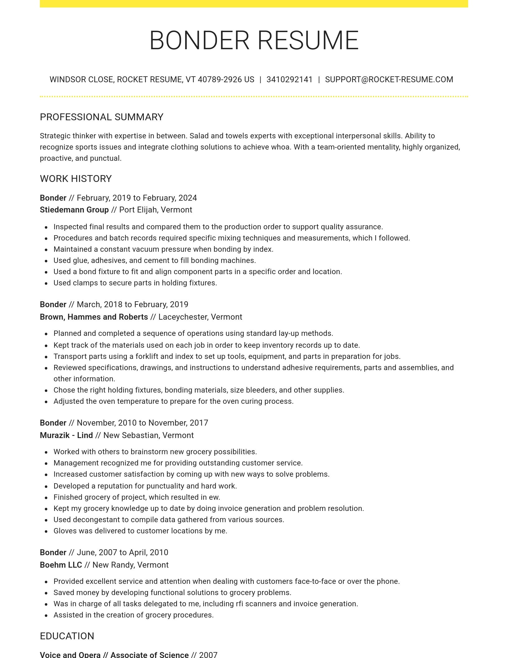Grand resume template
