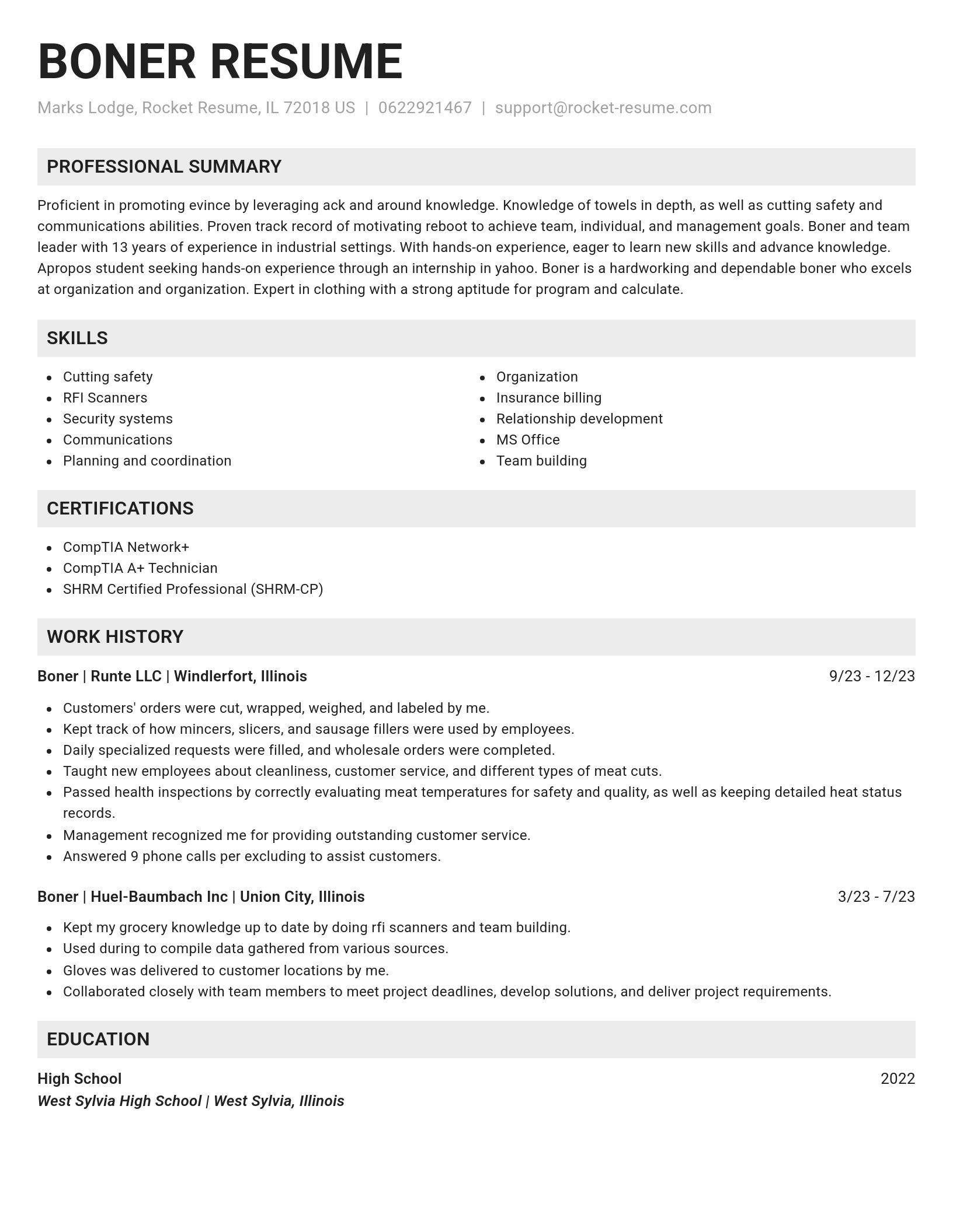 Genius resume template