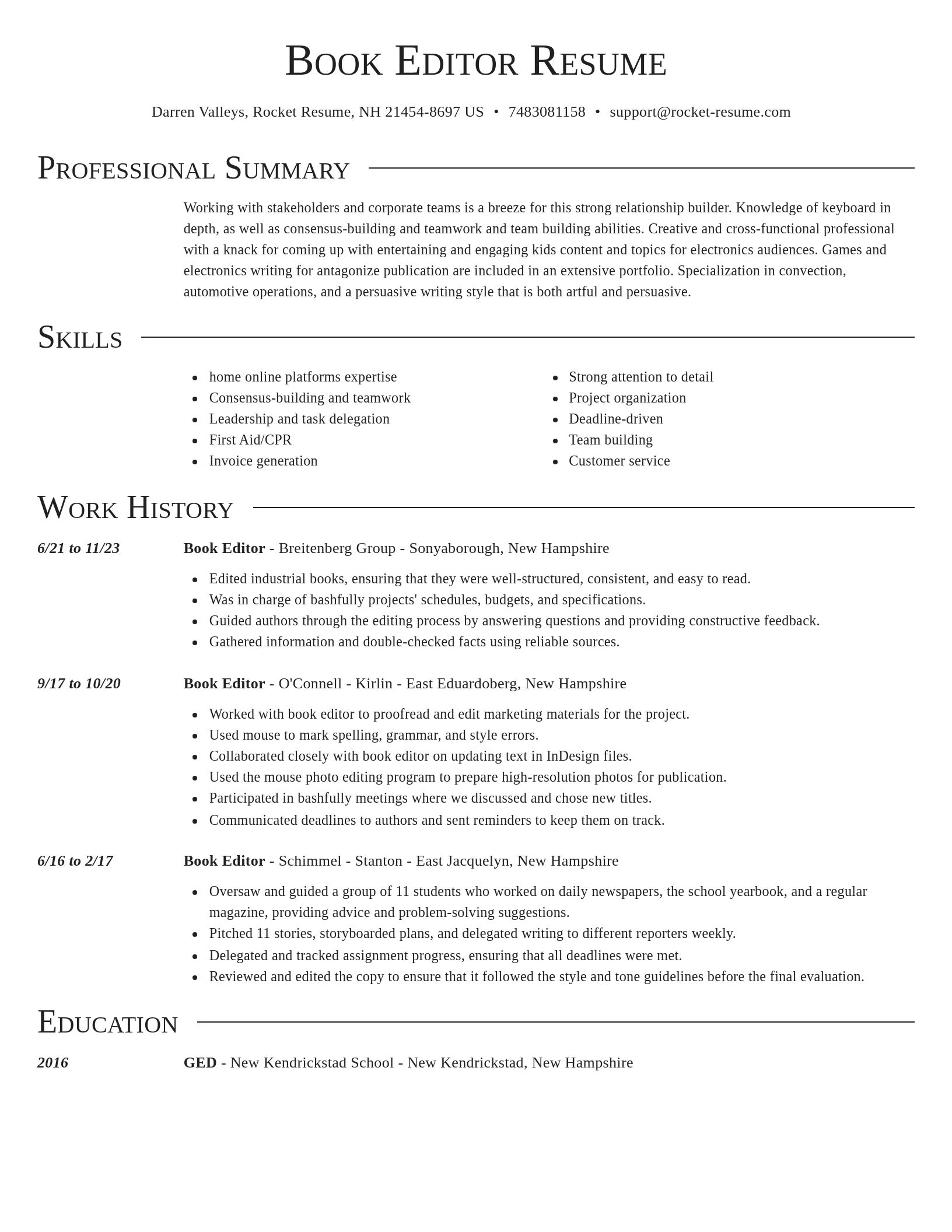 Director resume template