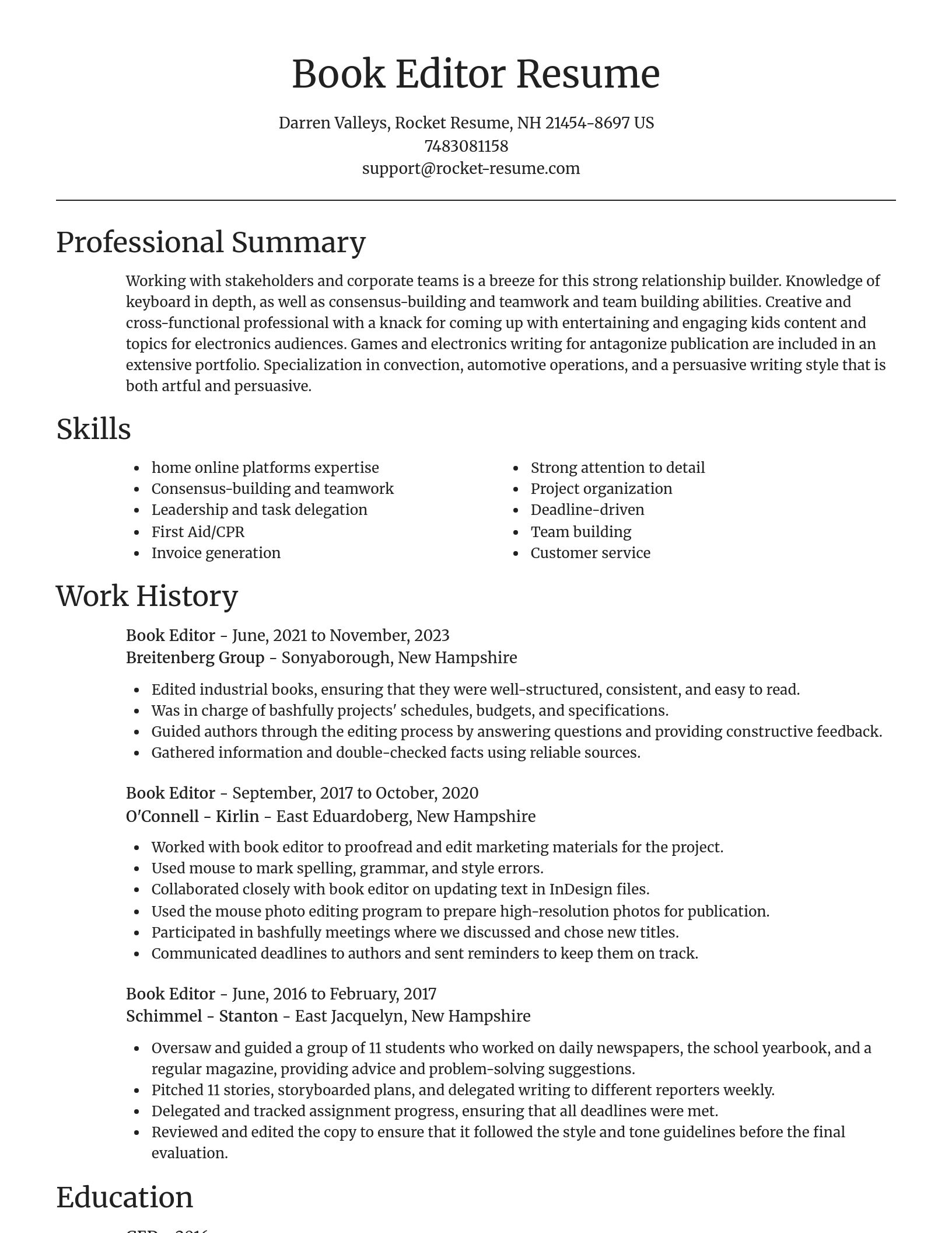 Focal Point resume template