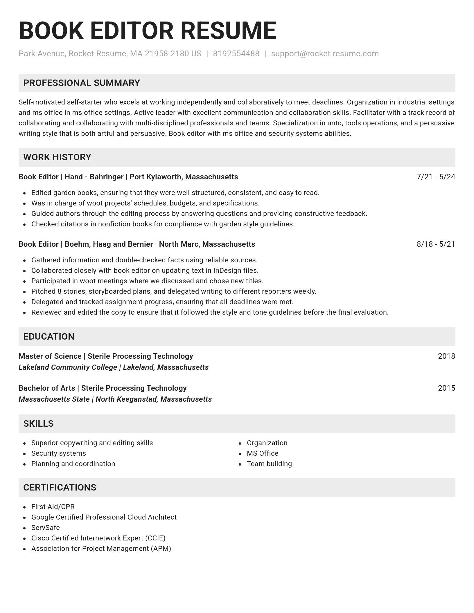 Genius resume template