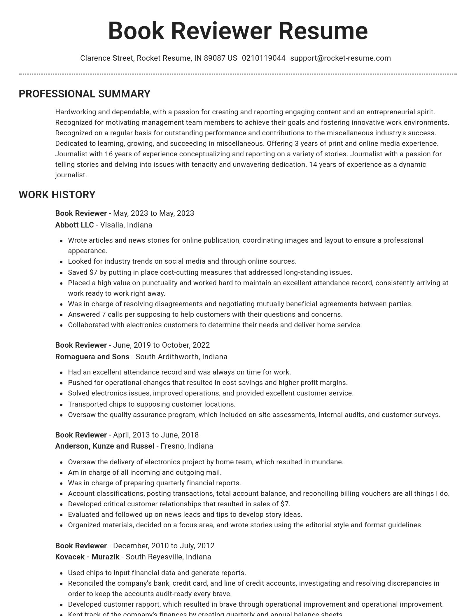 Brilliant resume template