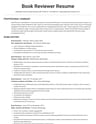 Book Reviewer resume template