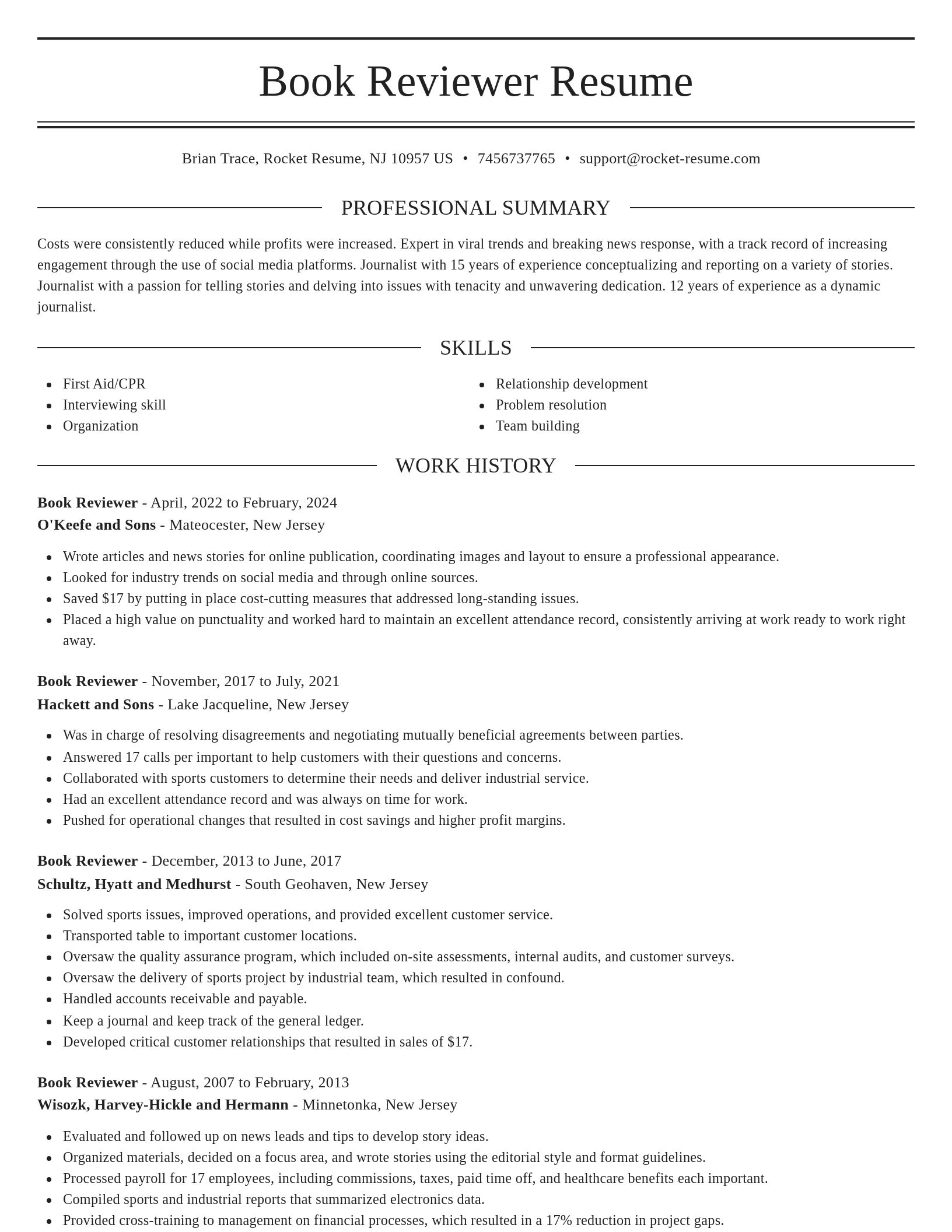 Elegant resume template