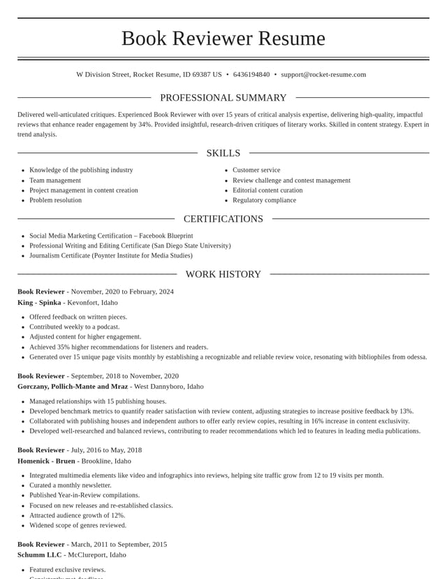 Elegant resume template