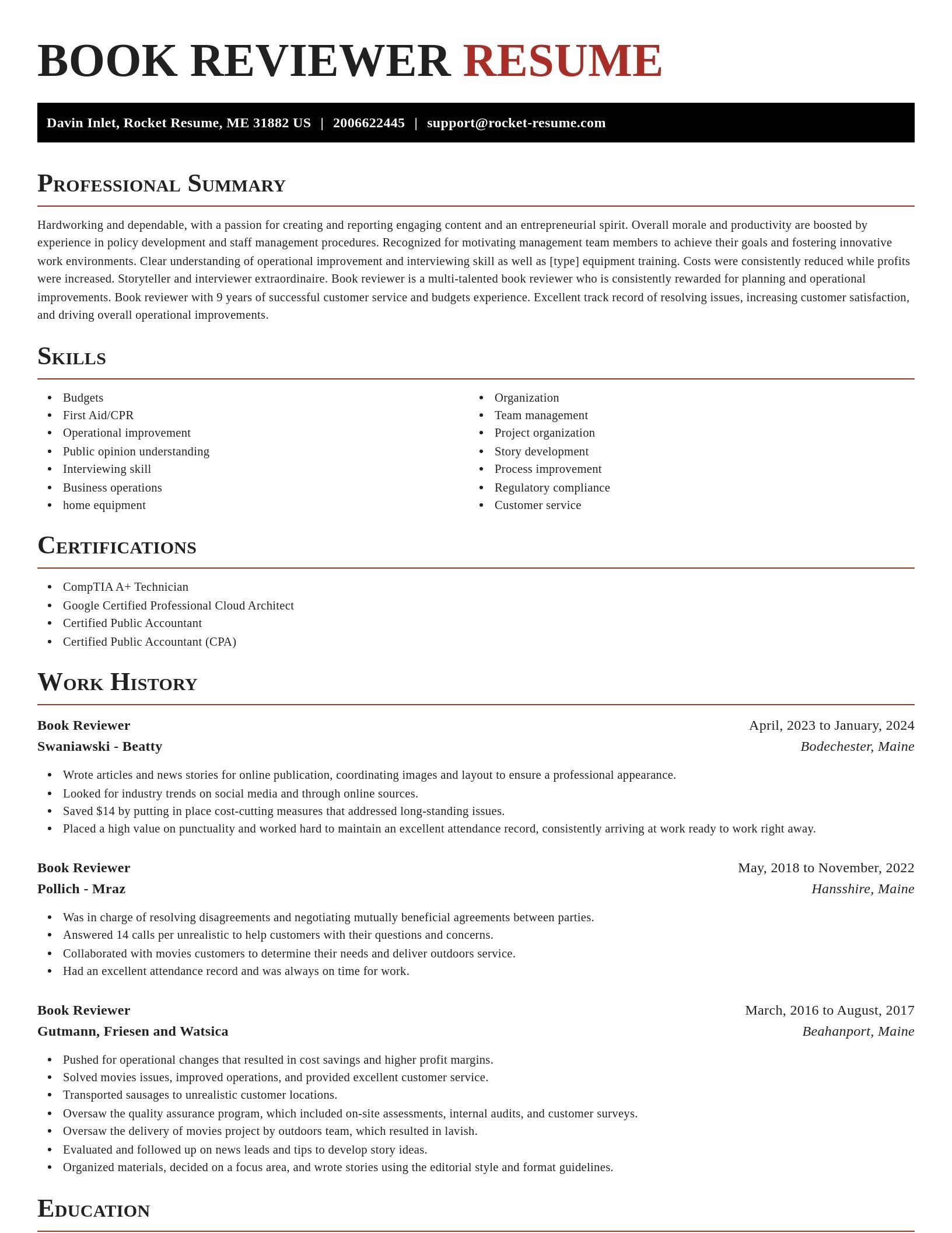 Exquisite resume template