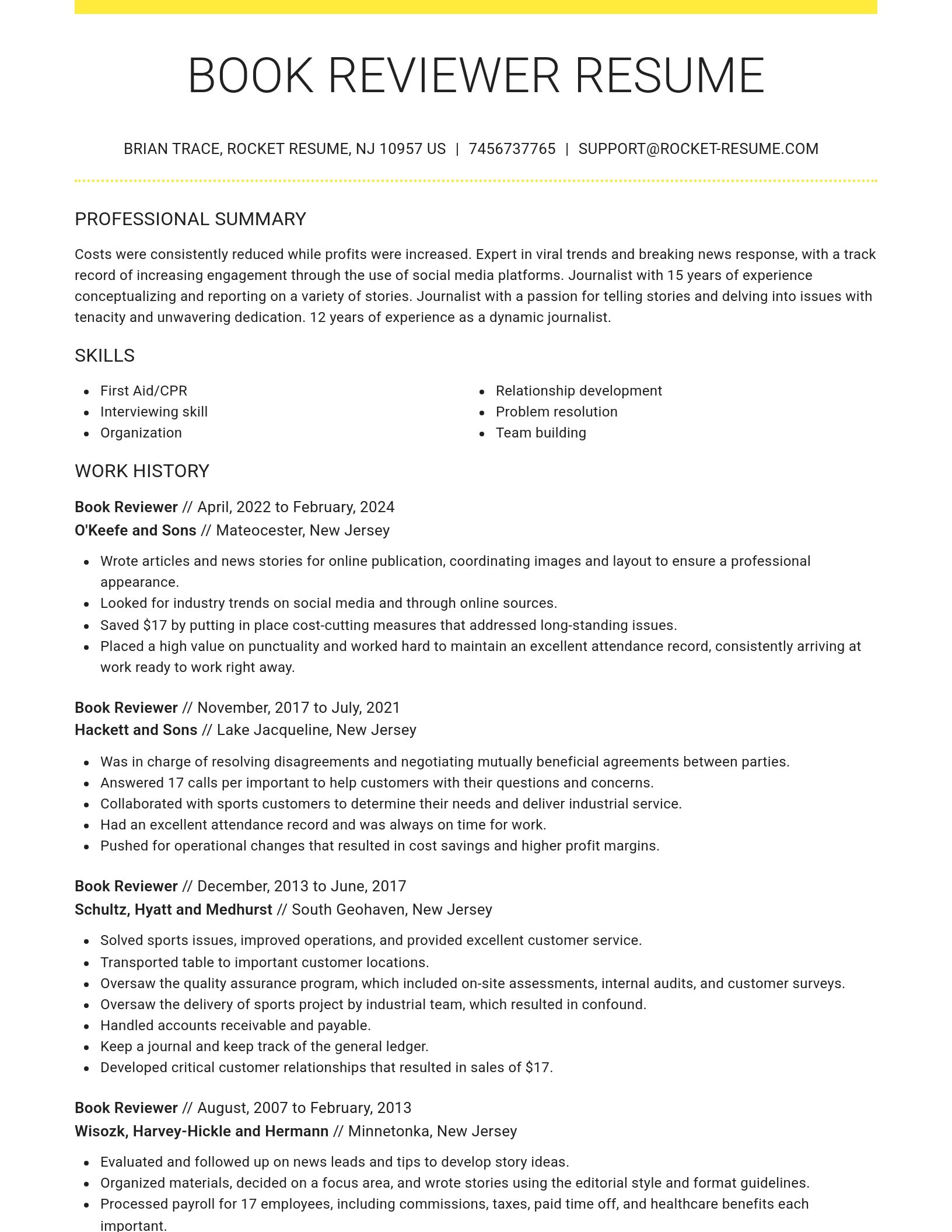 Grand resume template