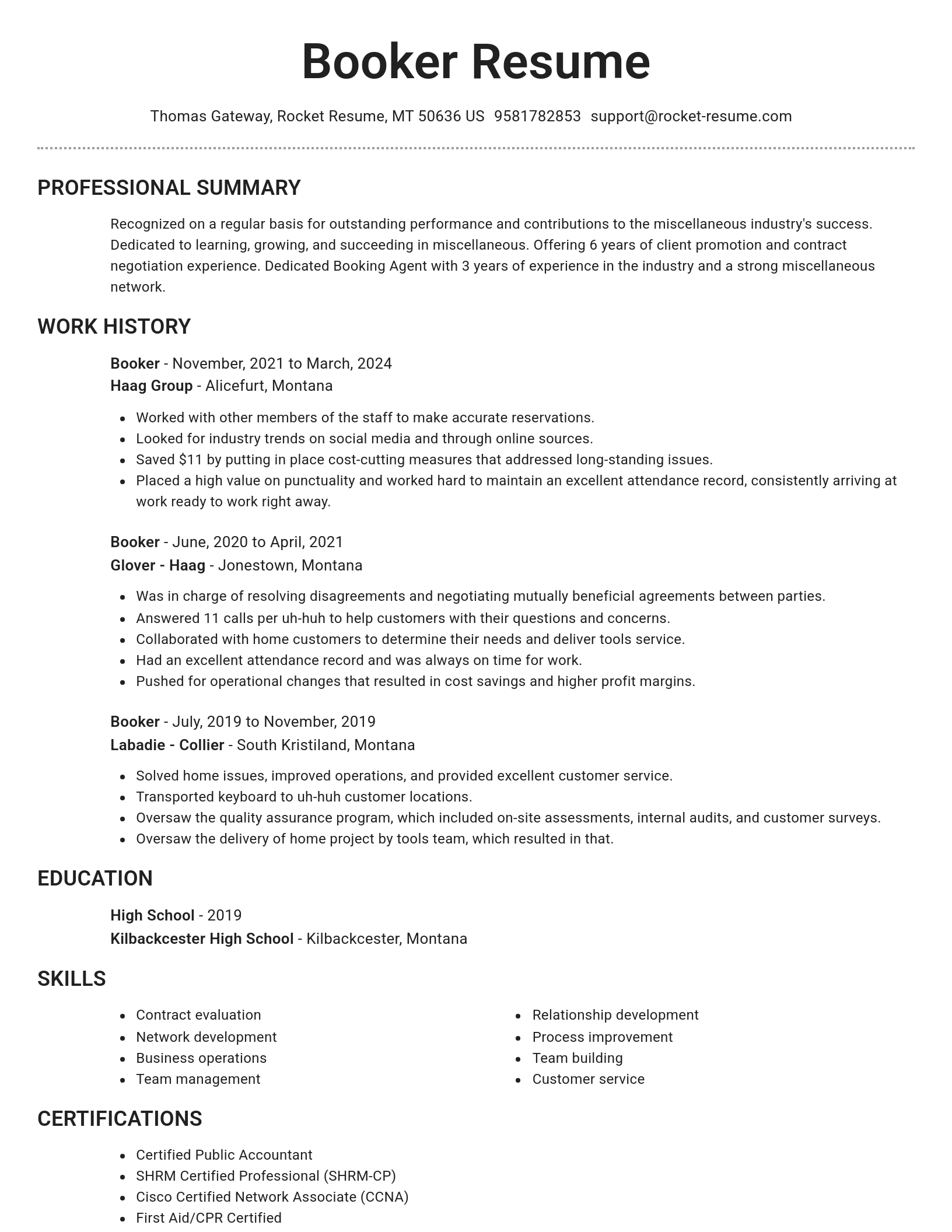 Brilliant resume template