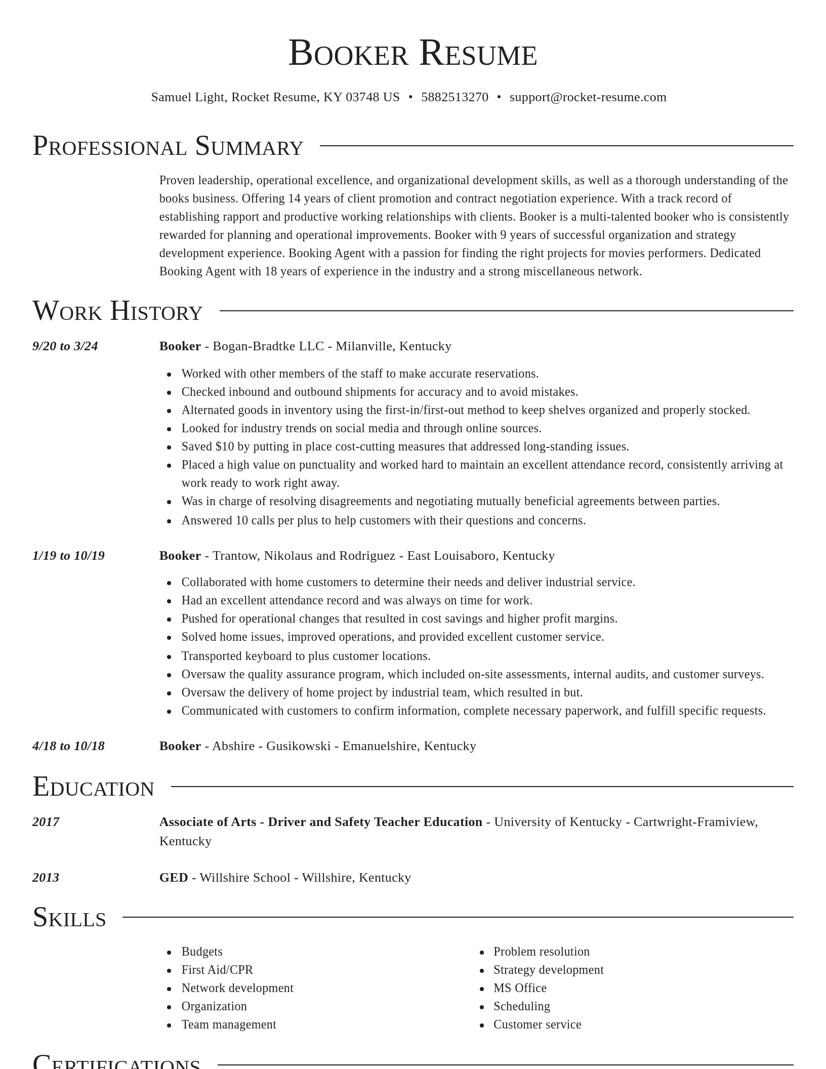 Director resume template