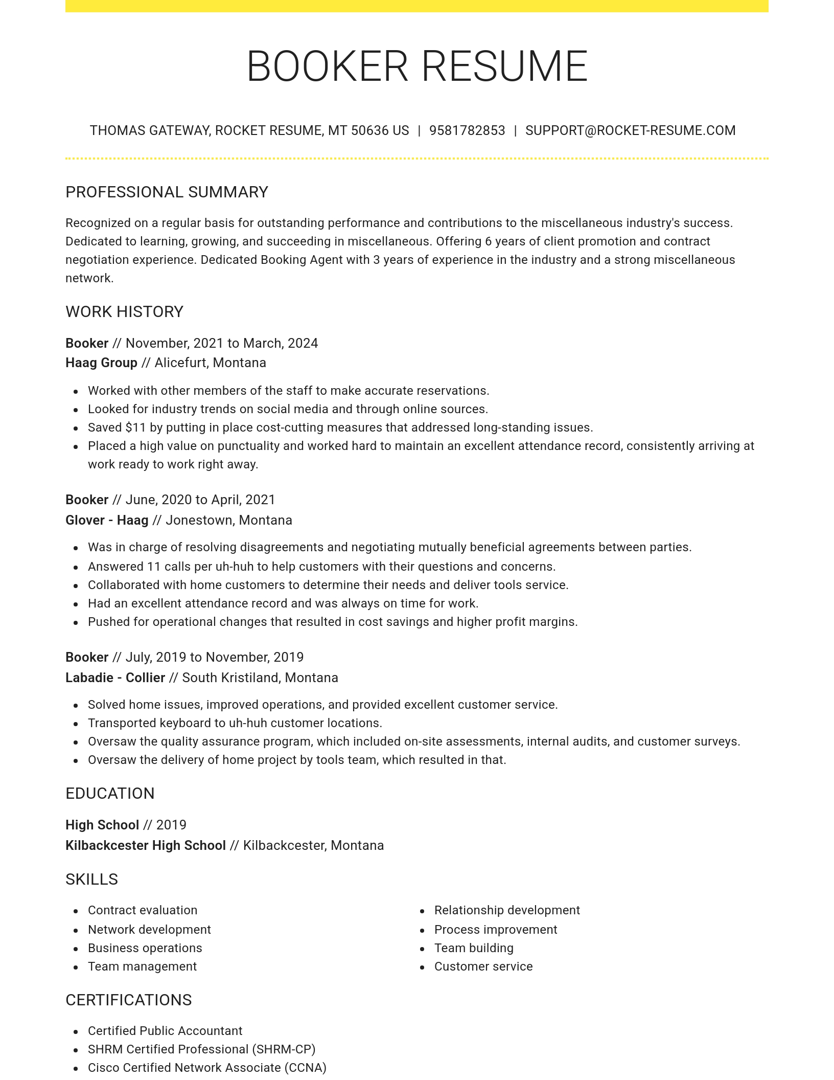 Grand resume template