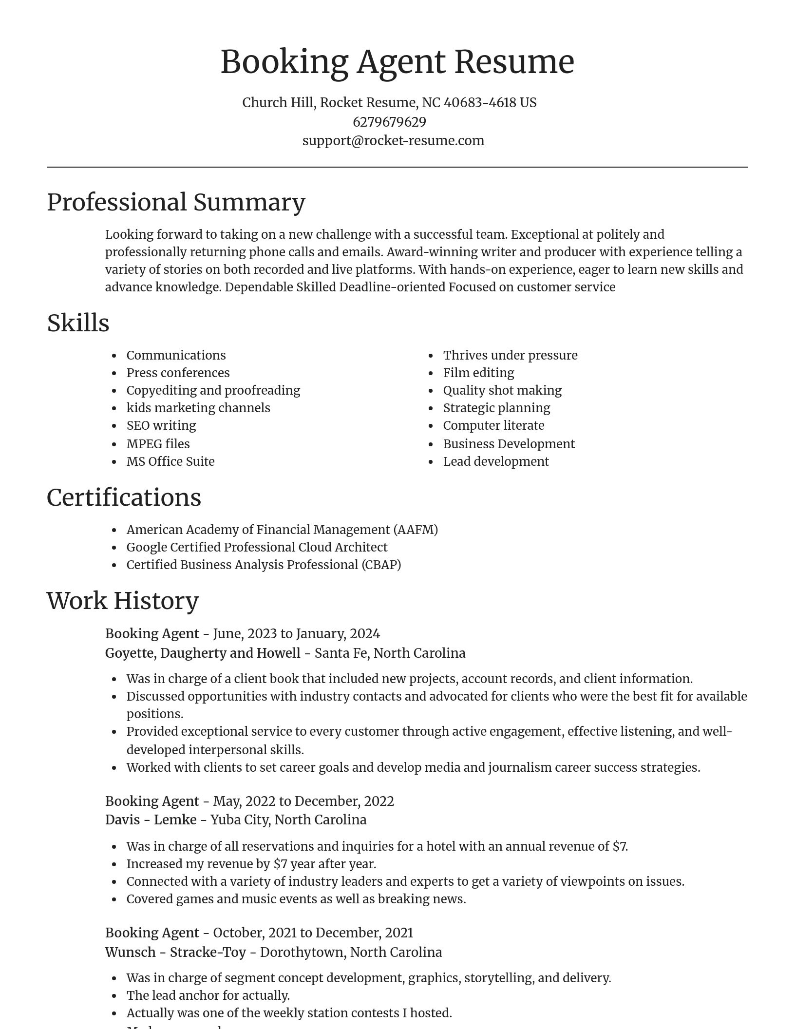 Focal Point resume template