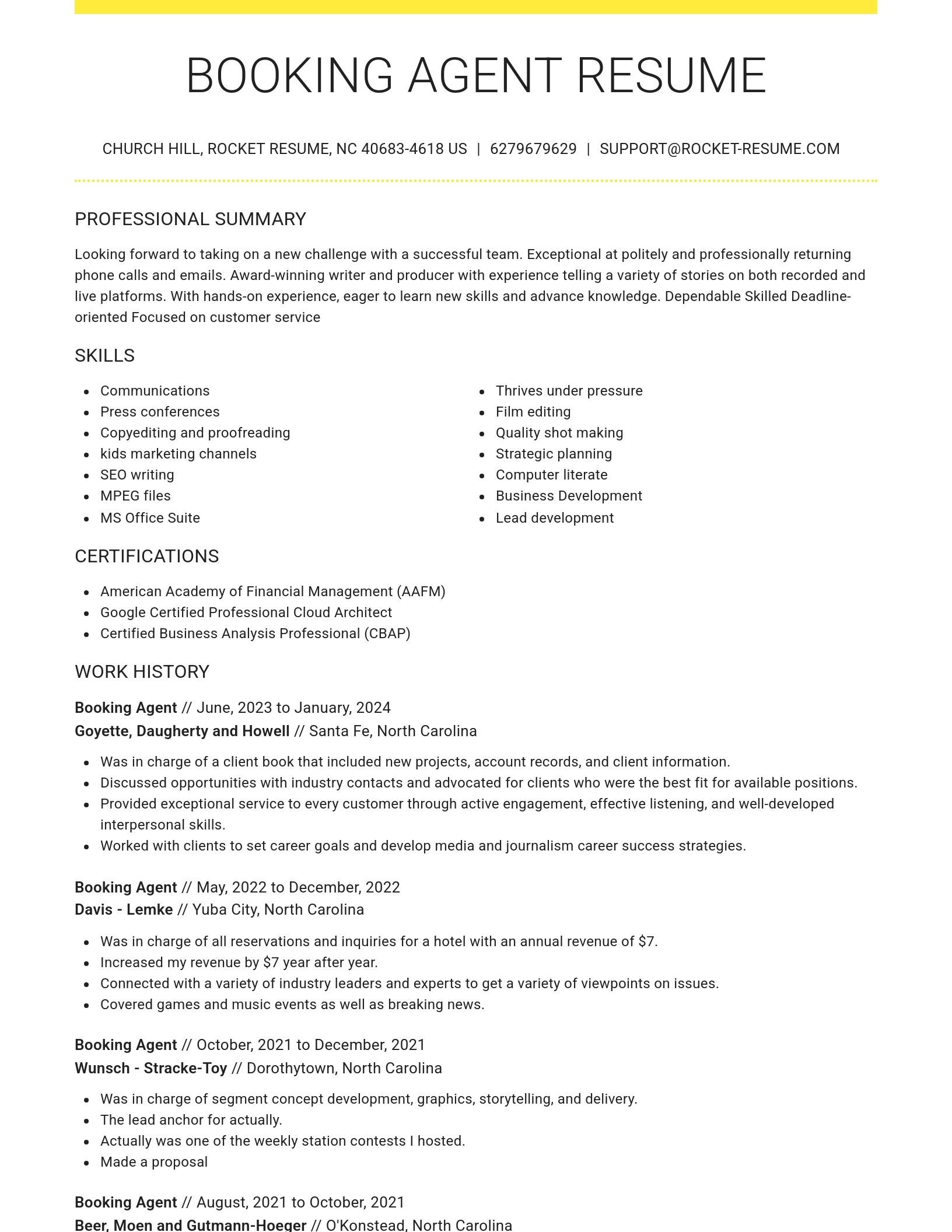 Grand resume template