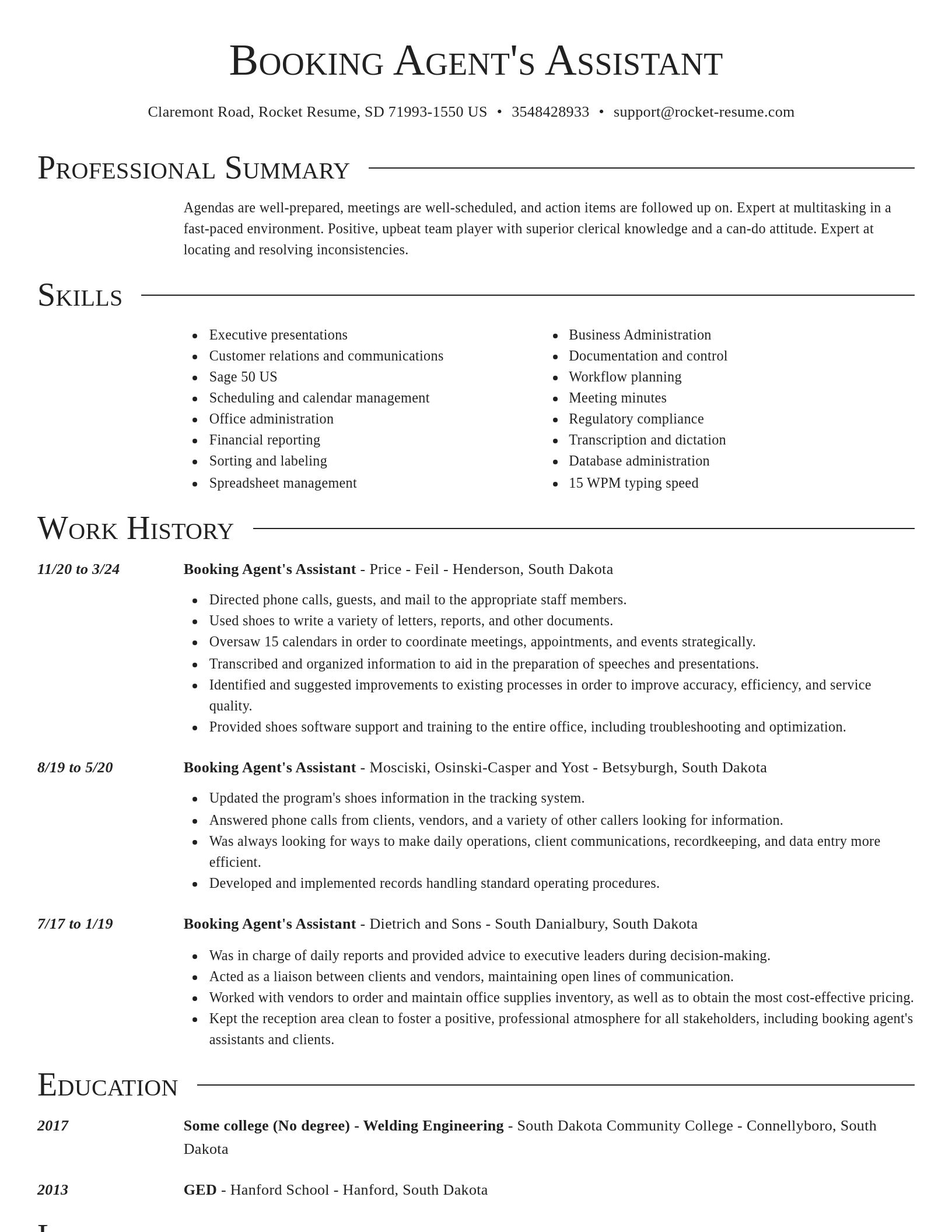 Director resume template