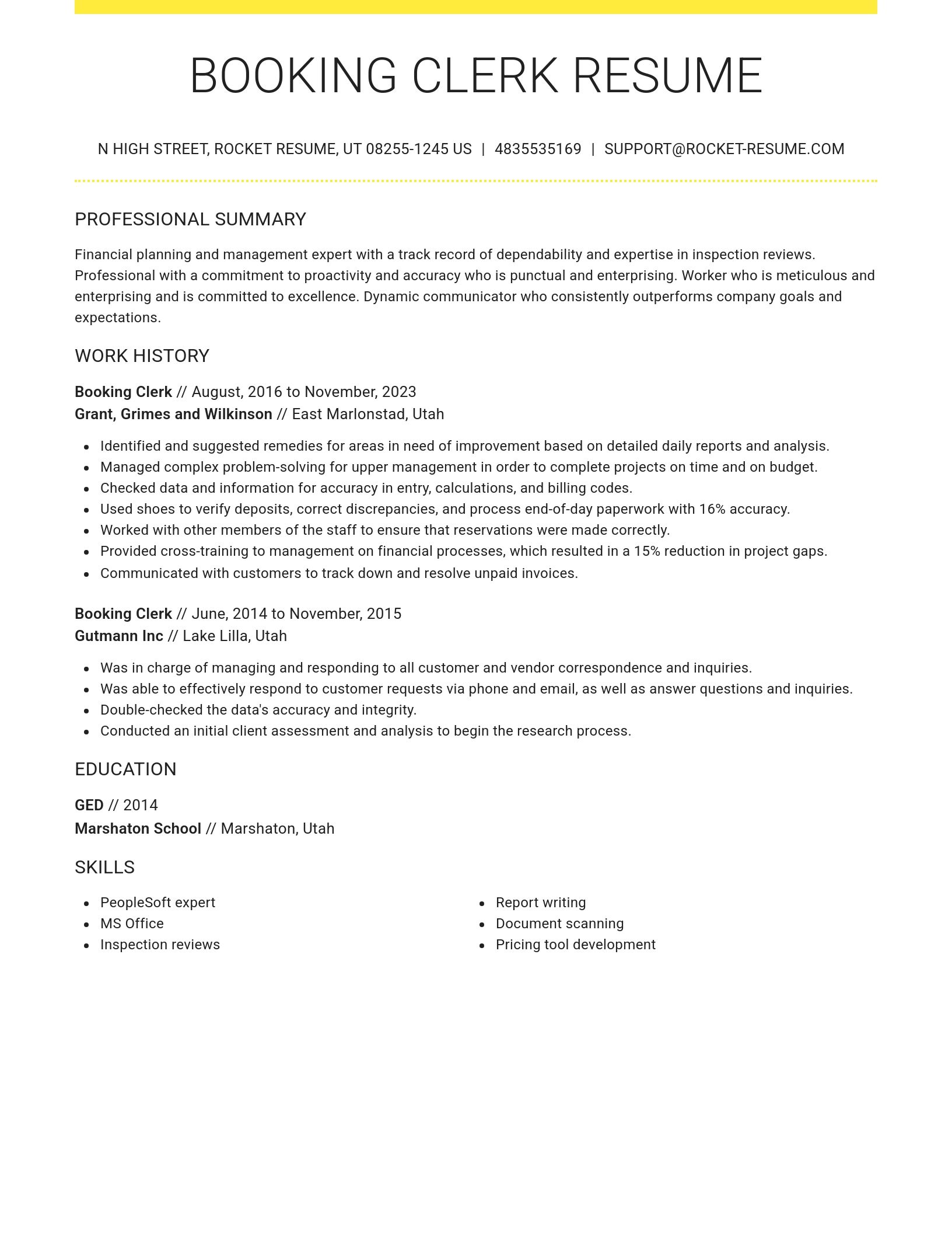 Grand resume template