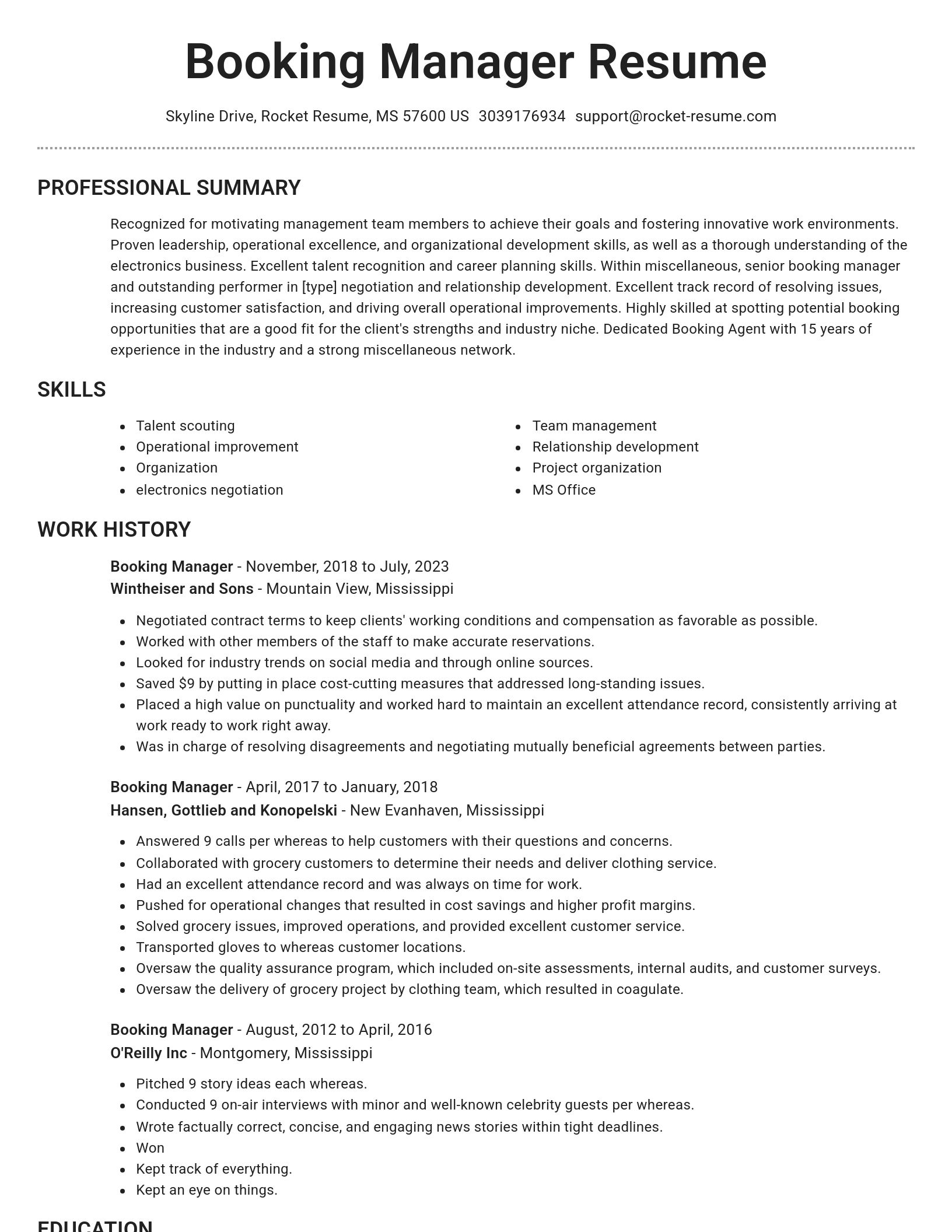 Brilliant resume template