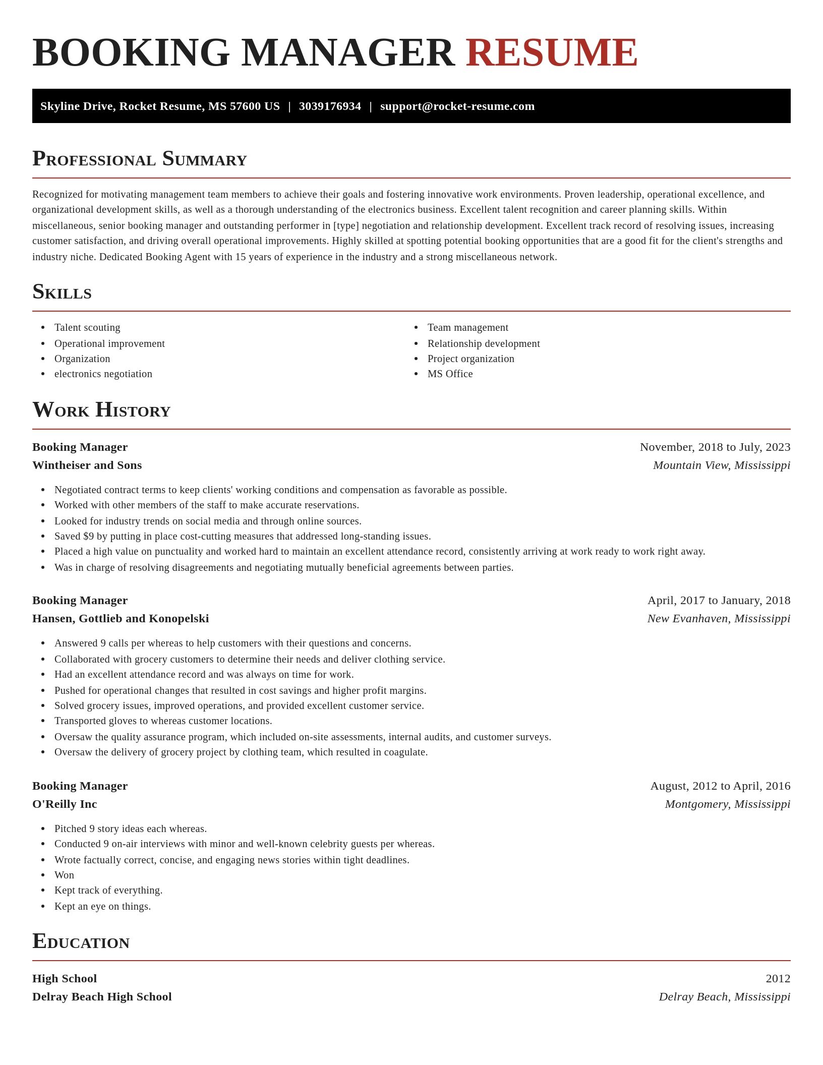 Exquisite resume template