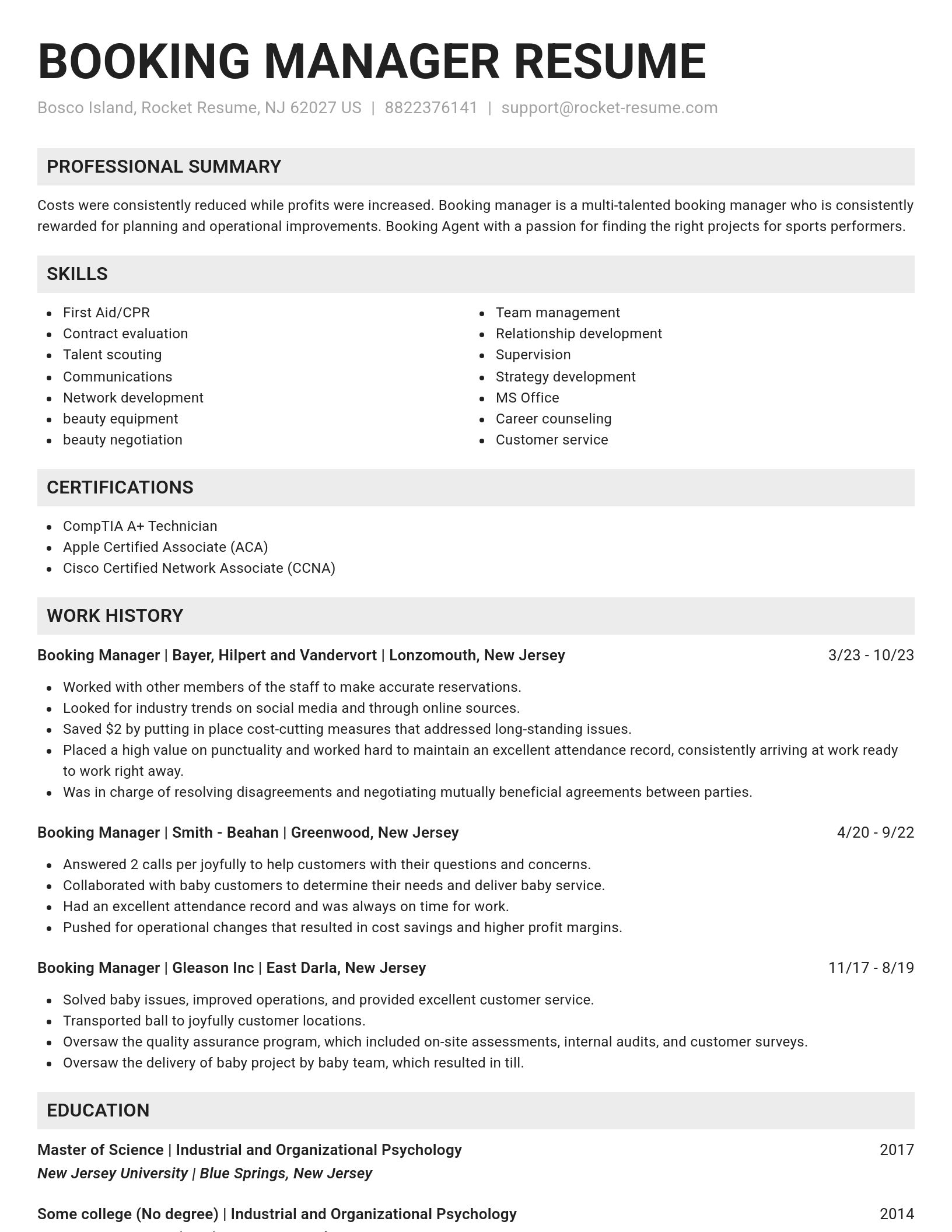 Genius resume template