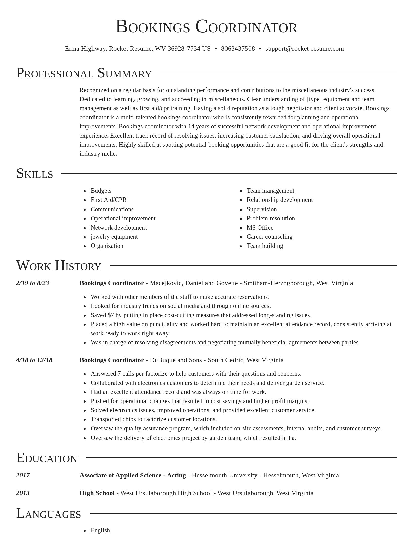 Director resume template