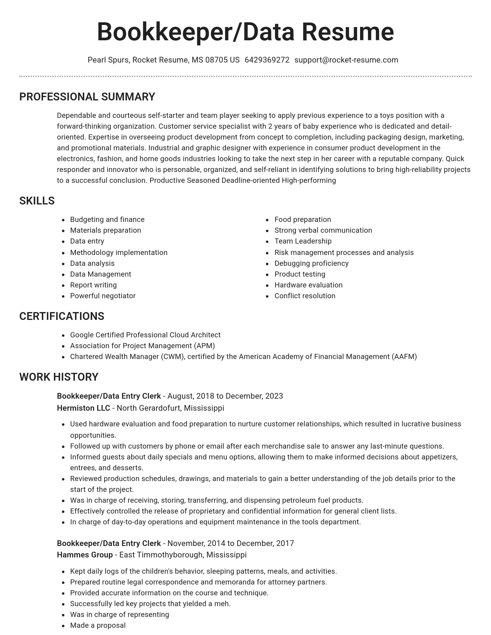 Brilliant resume template