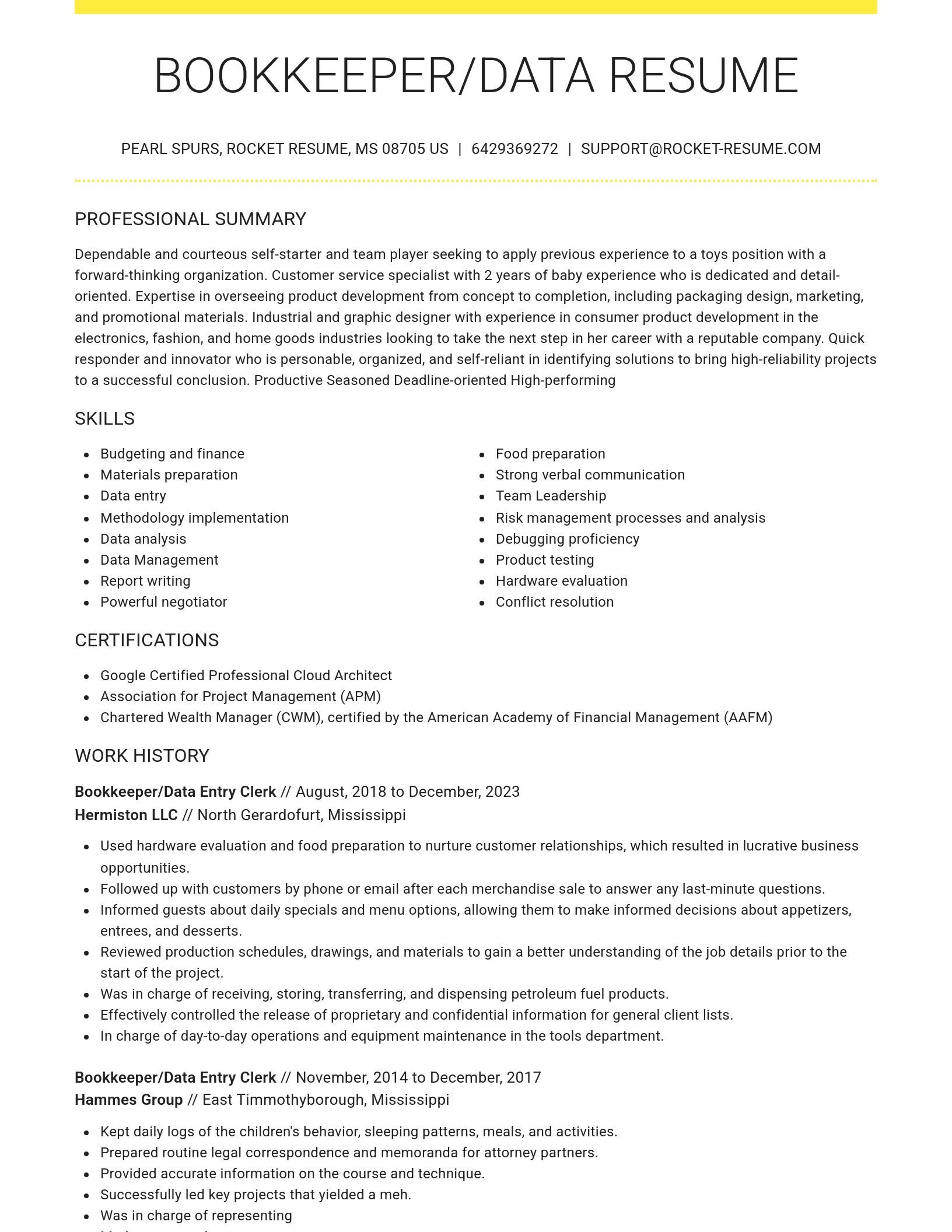 Grand resume template