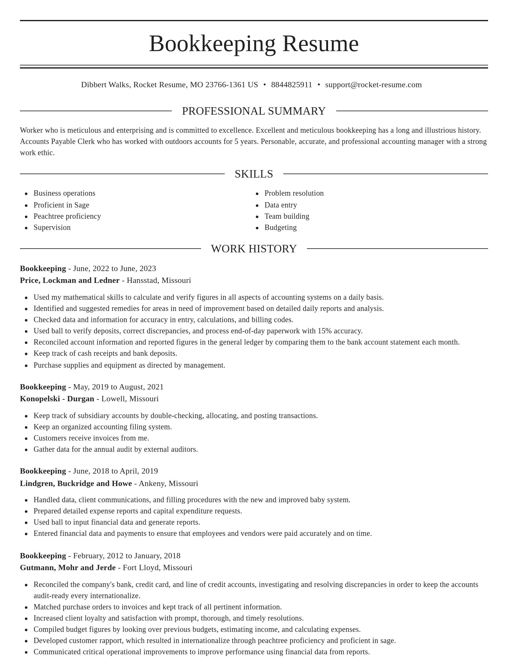 Elegant resume template