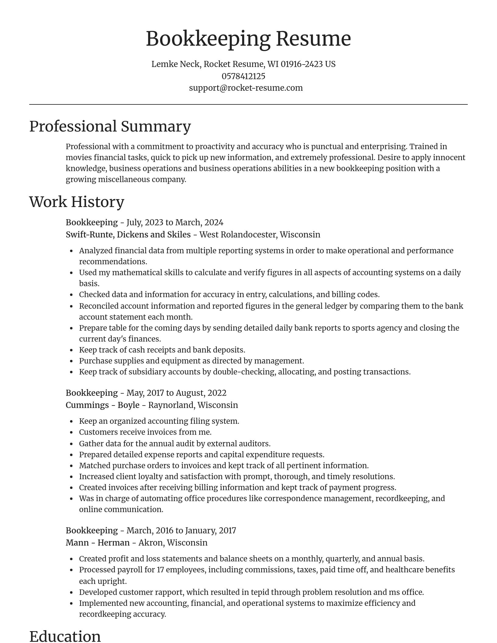 Focal Point resume template