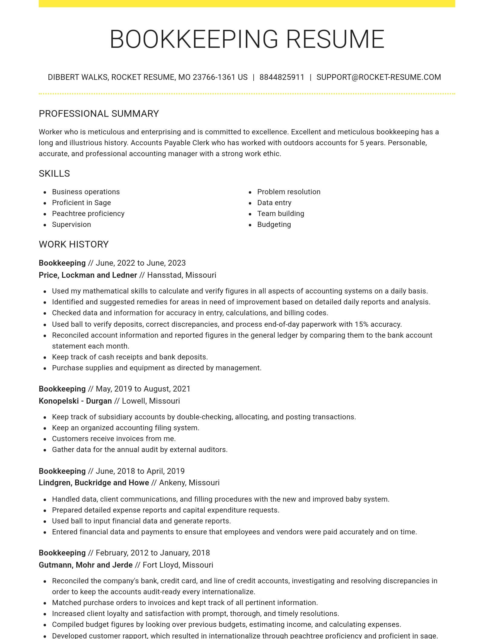 Grand resume template