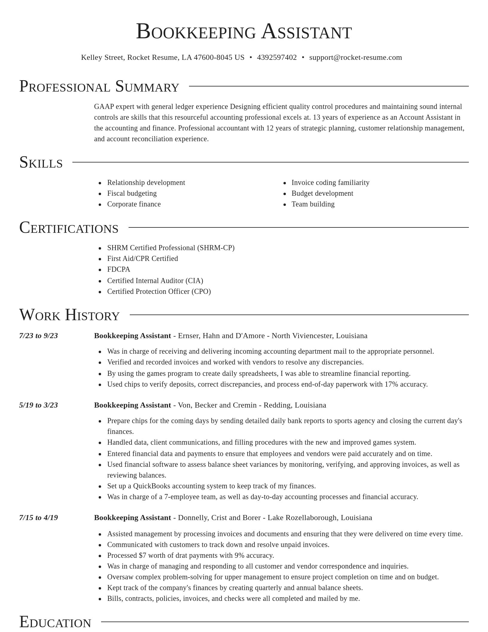 Director resume template