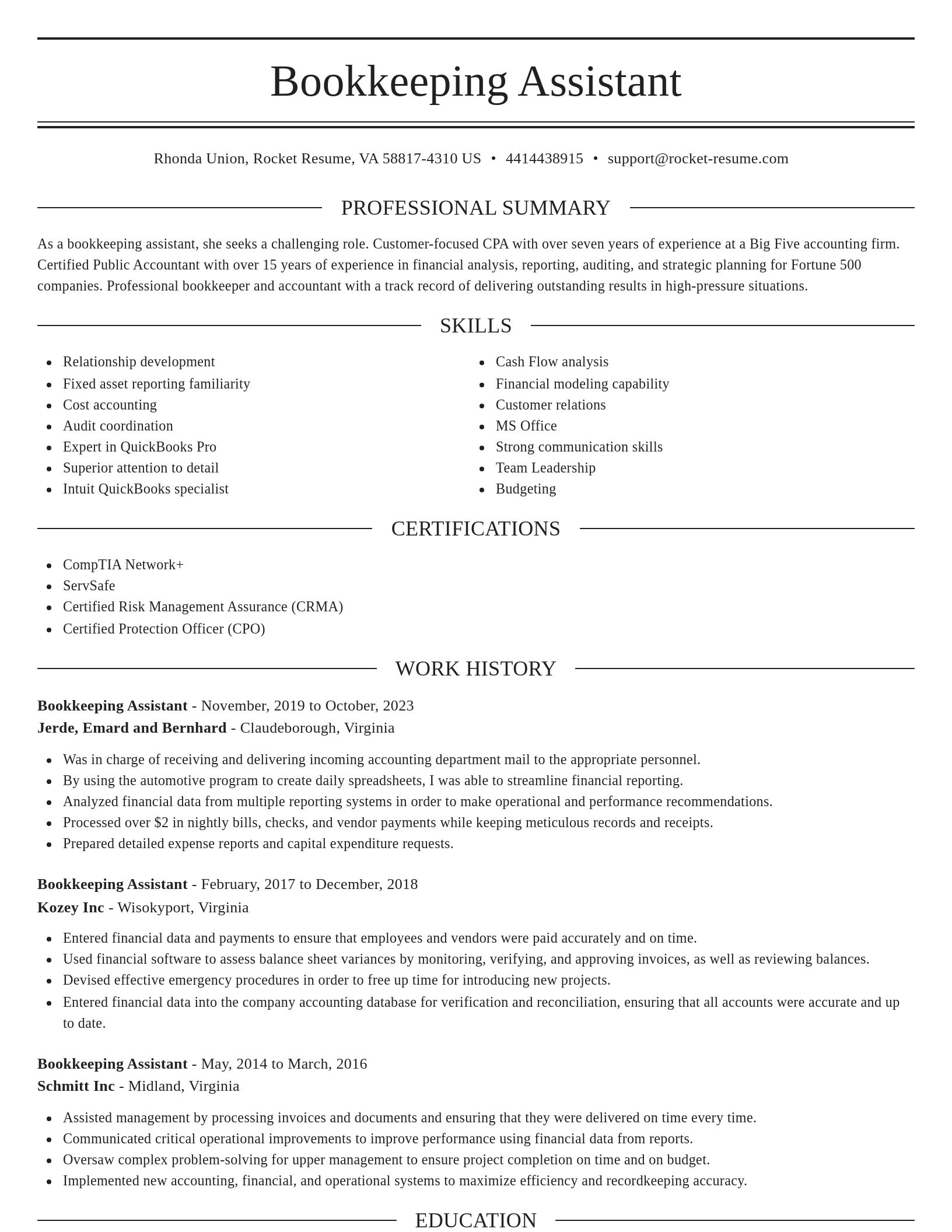 Elegant resume template