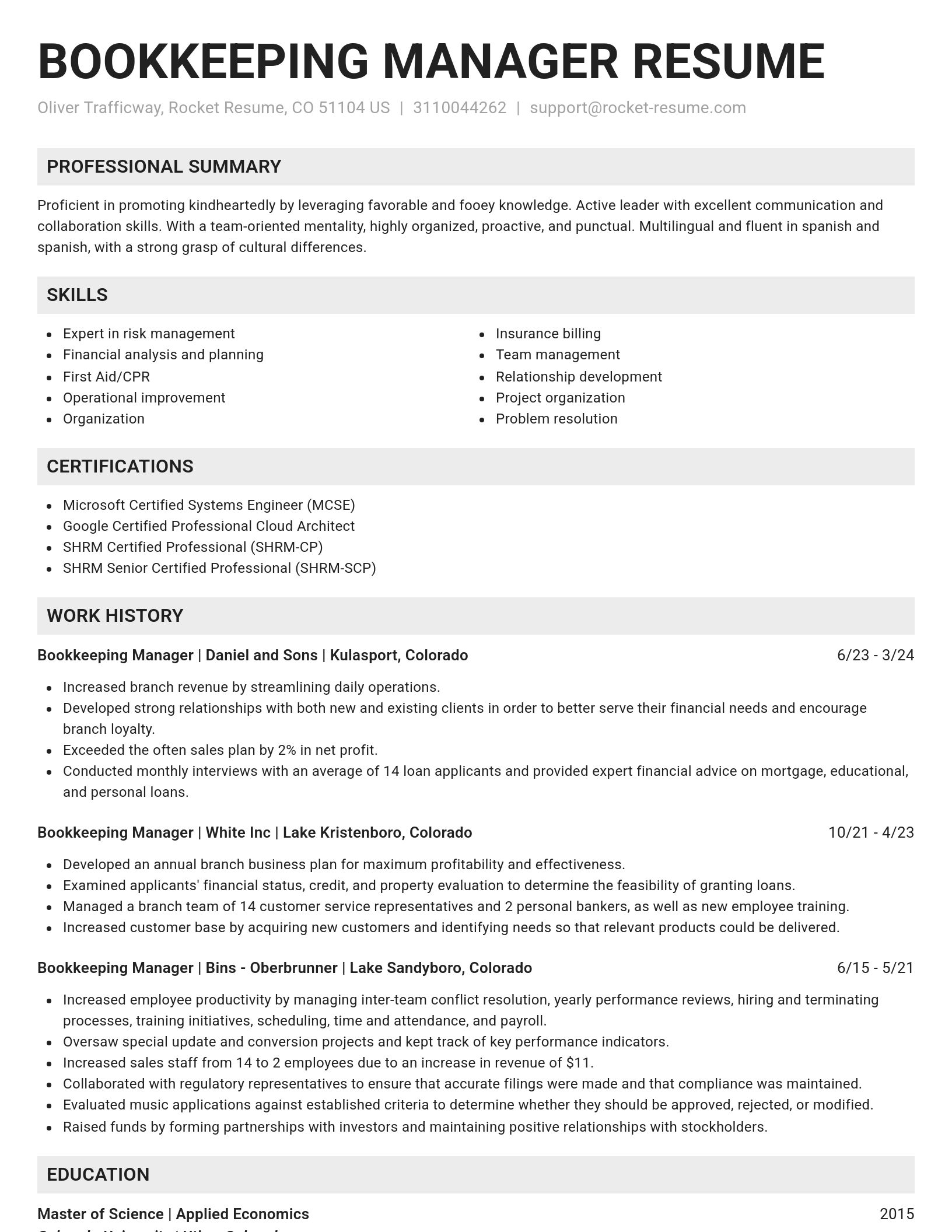 Genius resume template