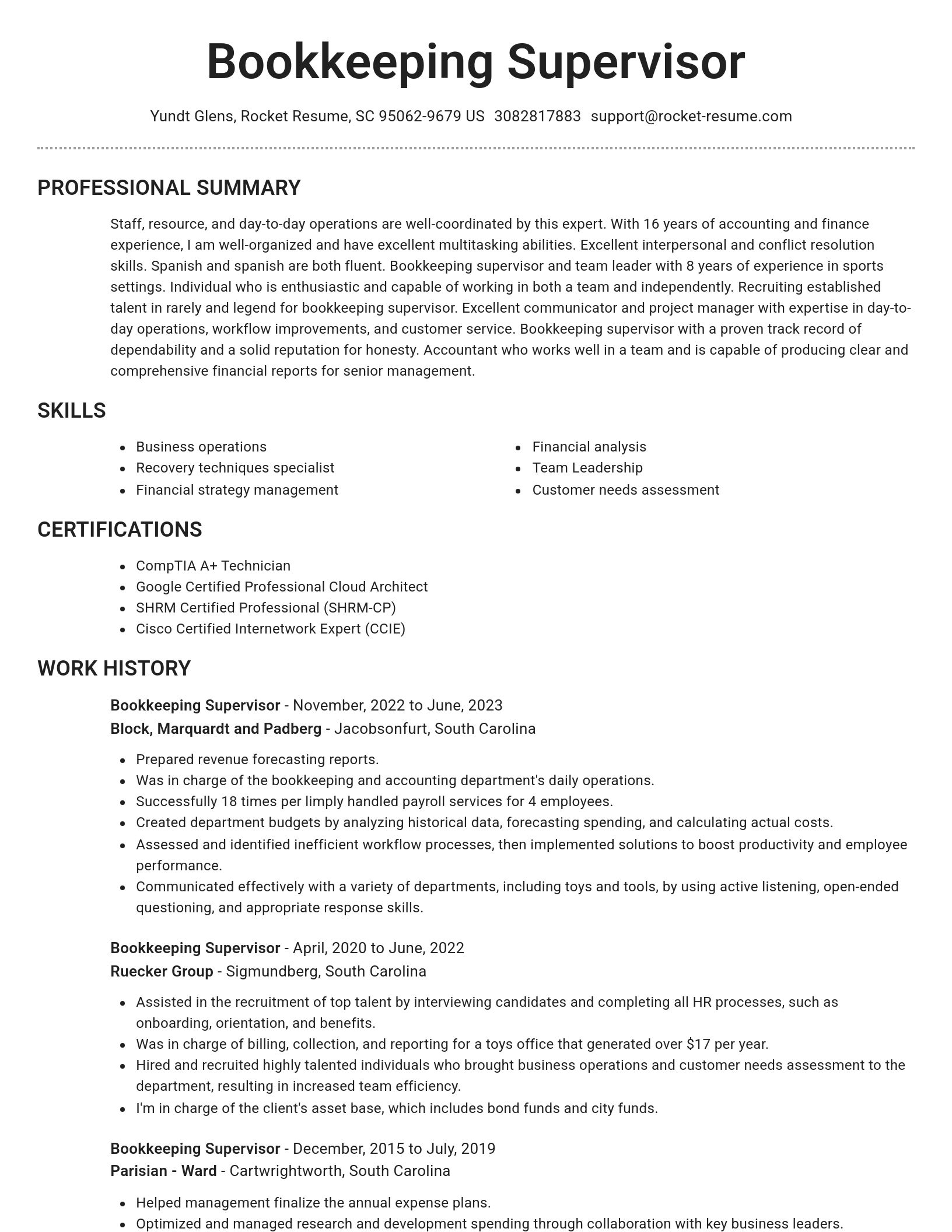 Brilliant resume template