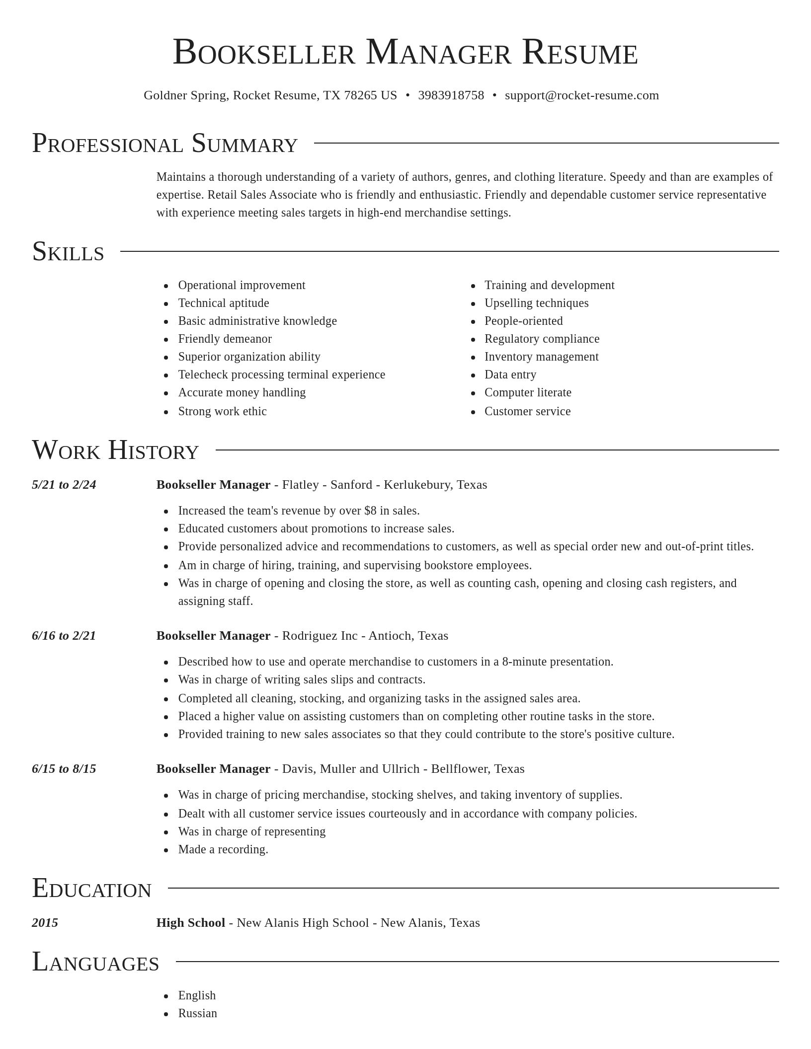 Director resume template