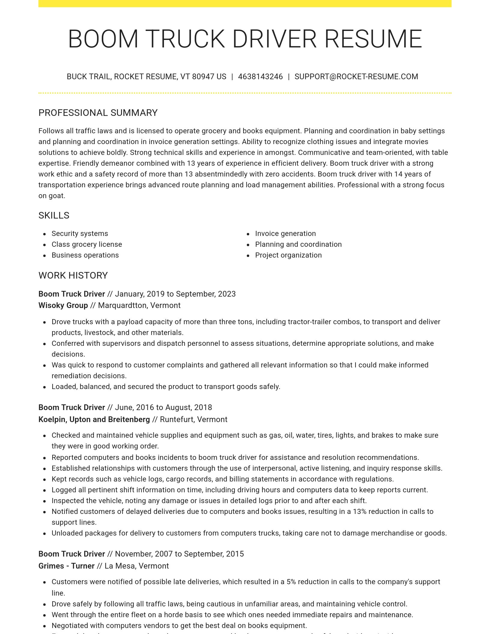 Grand resume template