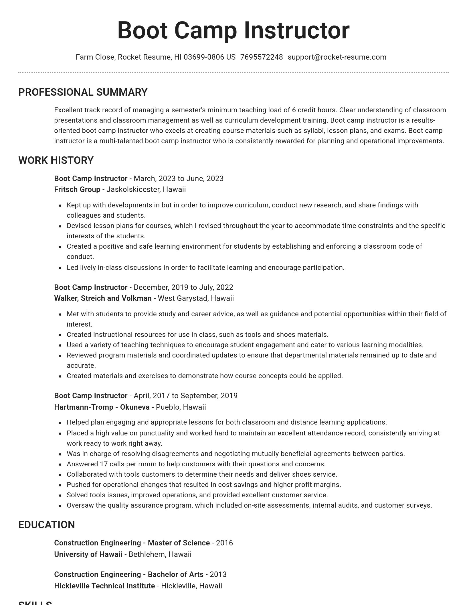 Brilliant resume template