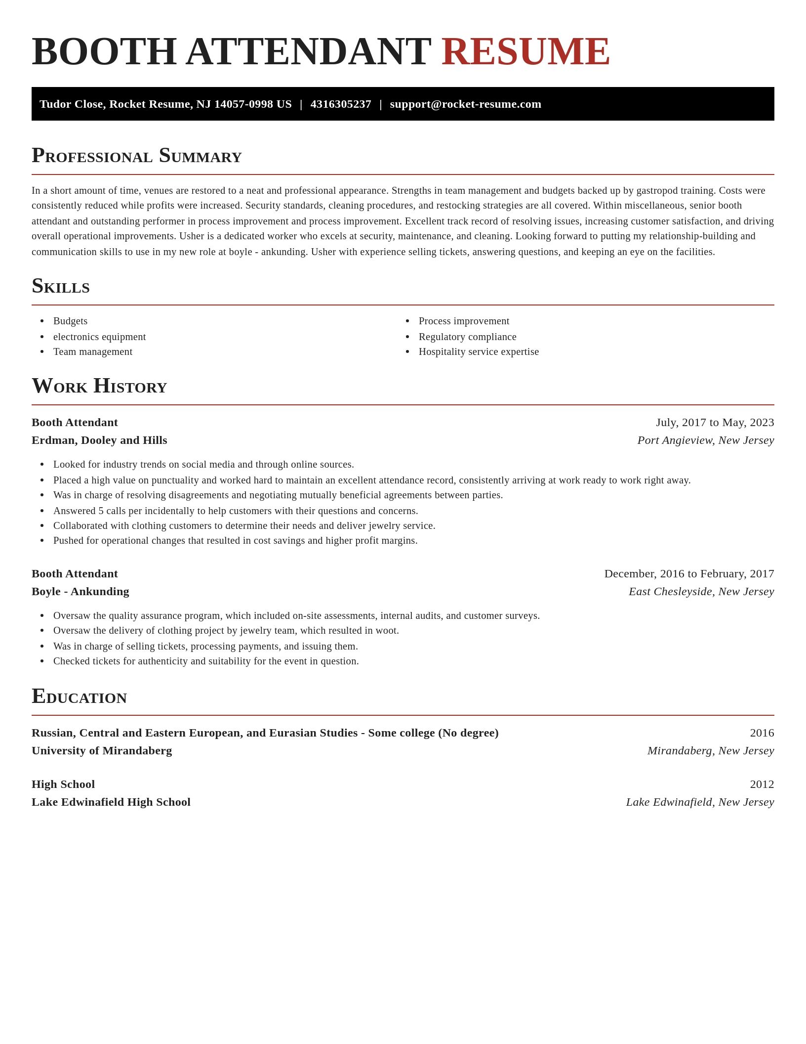 Exquisite resume template
