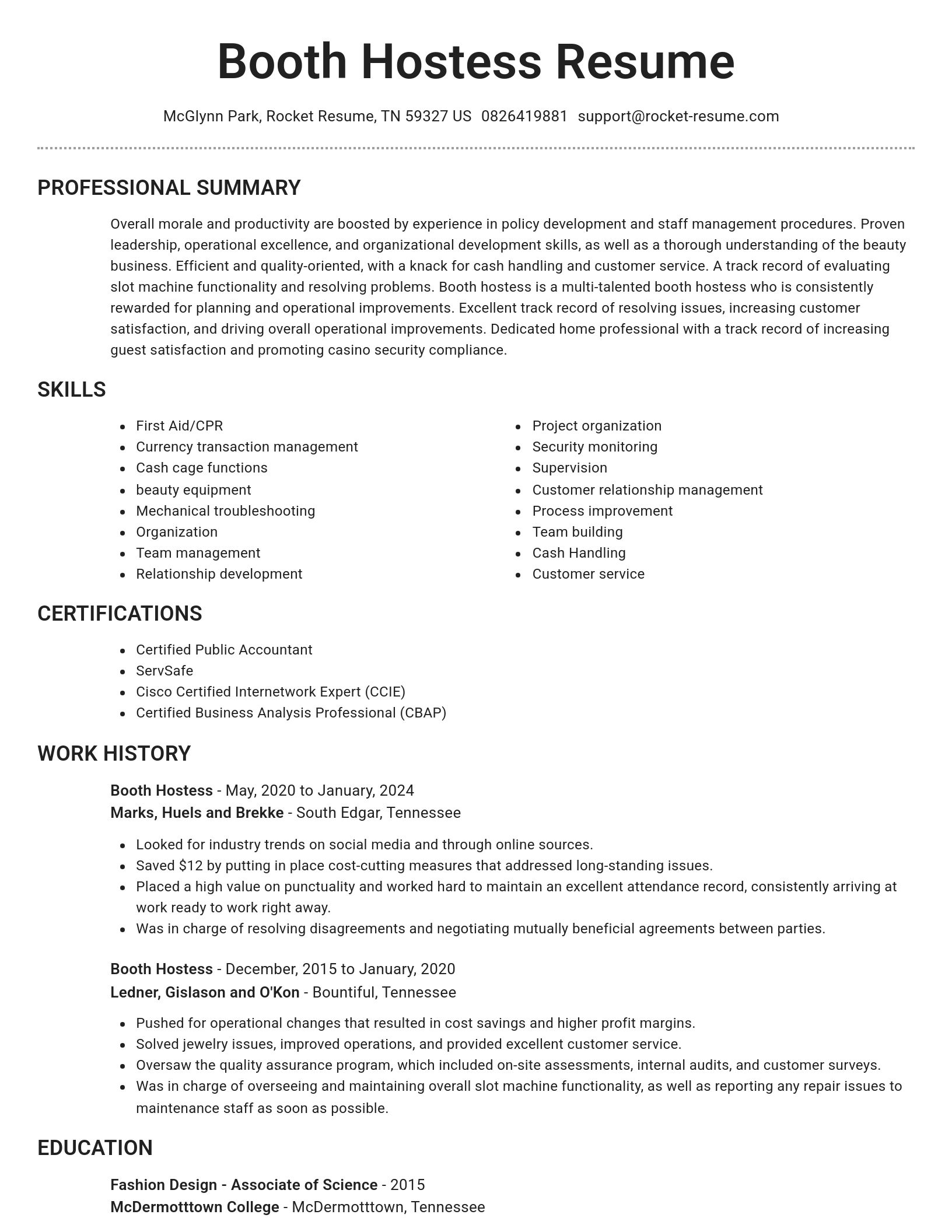 Brilliant resume template