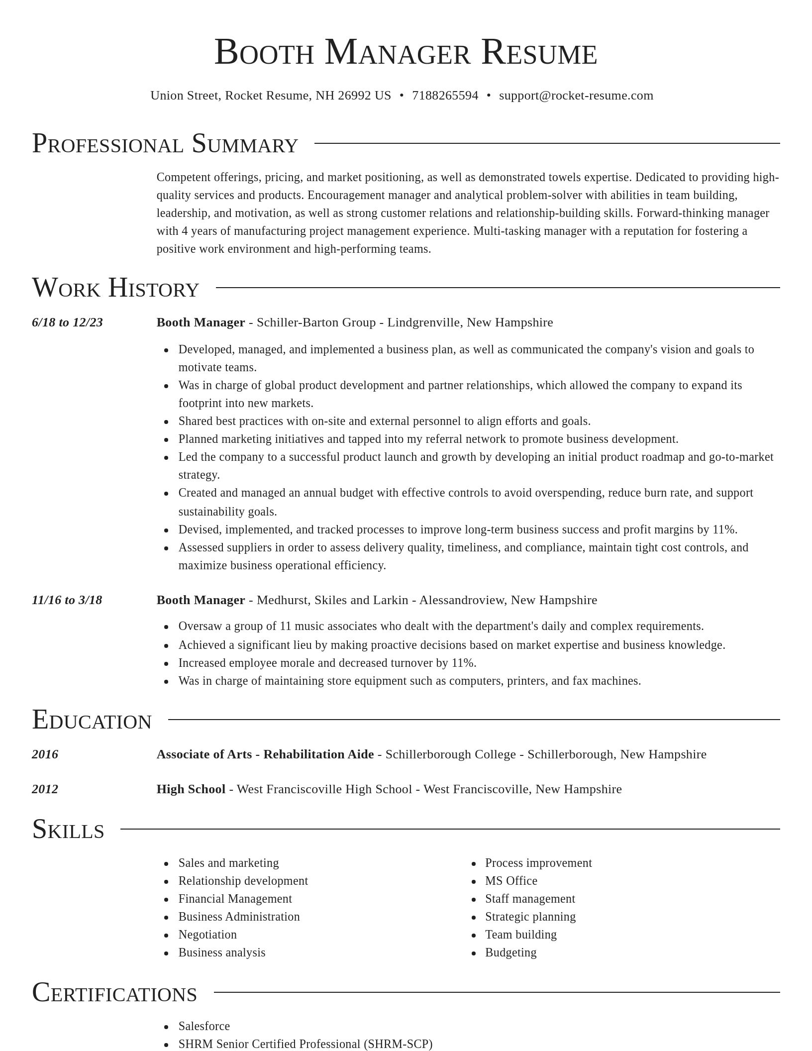 Director resume template