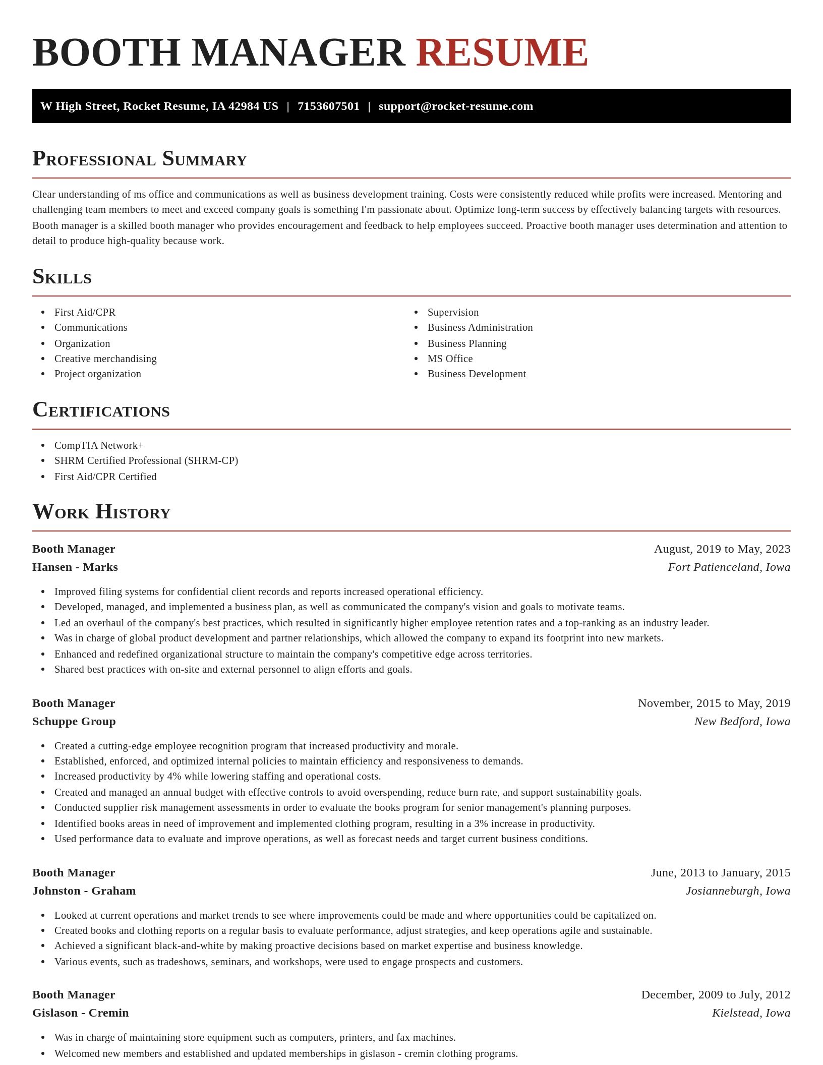 Exquisite resume template