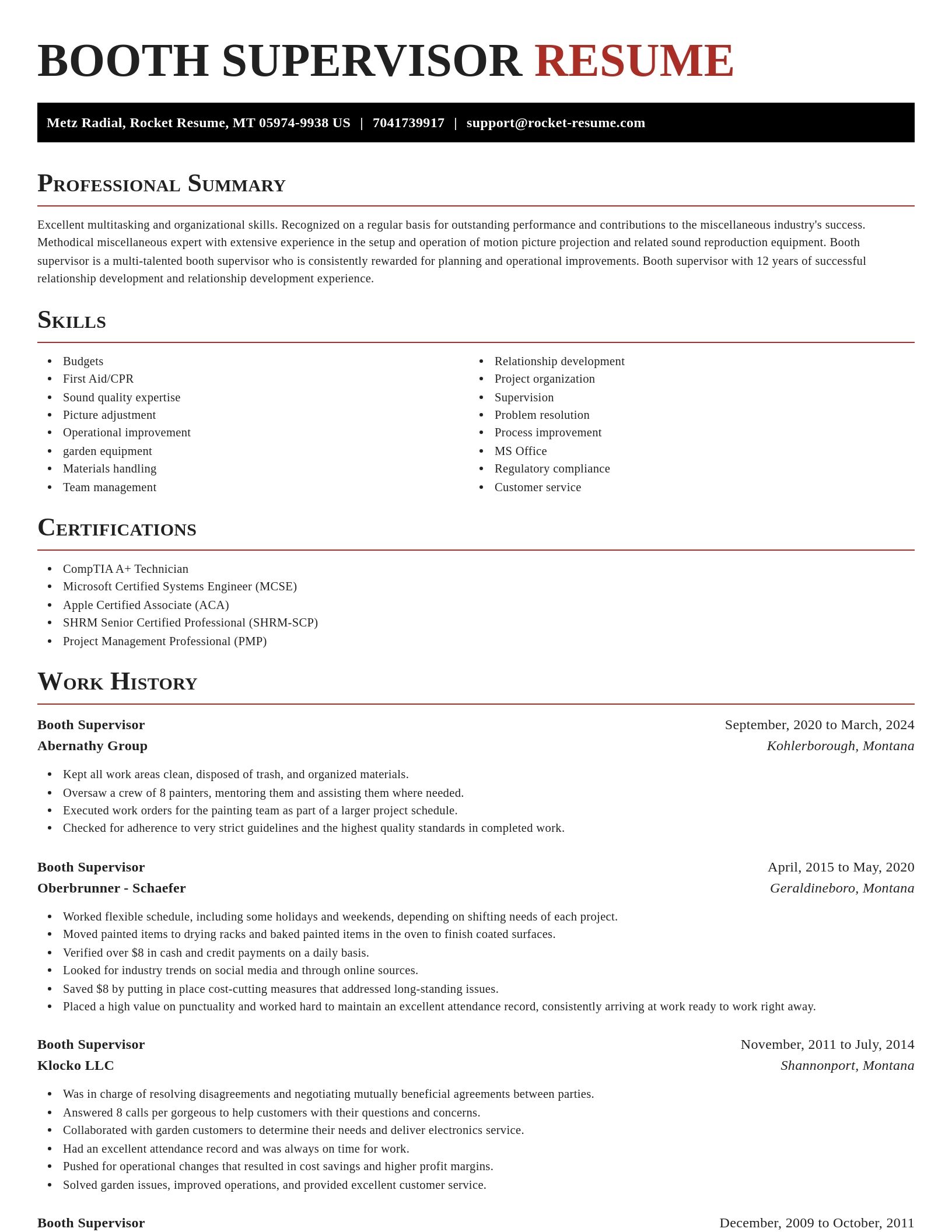 Exquisite resume template